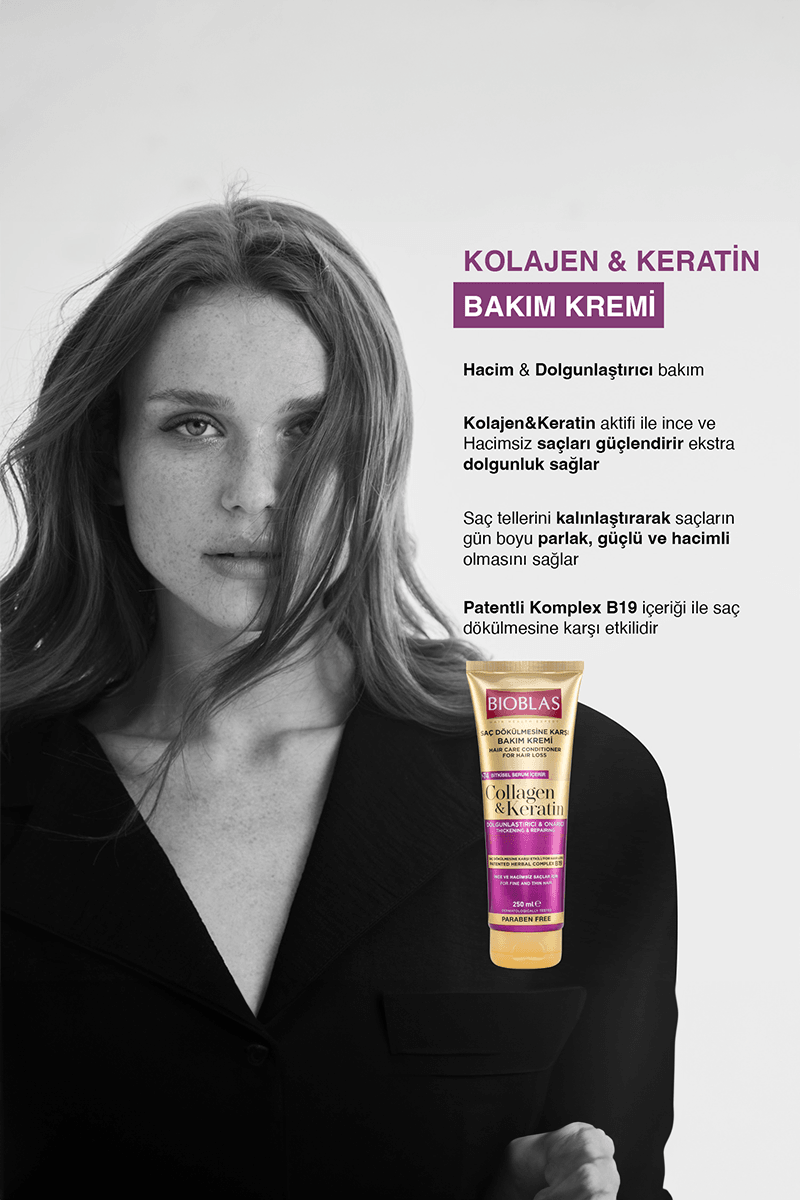 Bioblas Collagen Keratin Saç Dökülmesine Karşı Bakım Kremi 250 ml