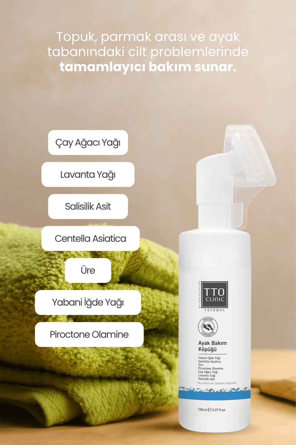 TTO Clinic Ayak Bakım Köpüğü 150 ml