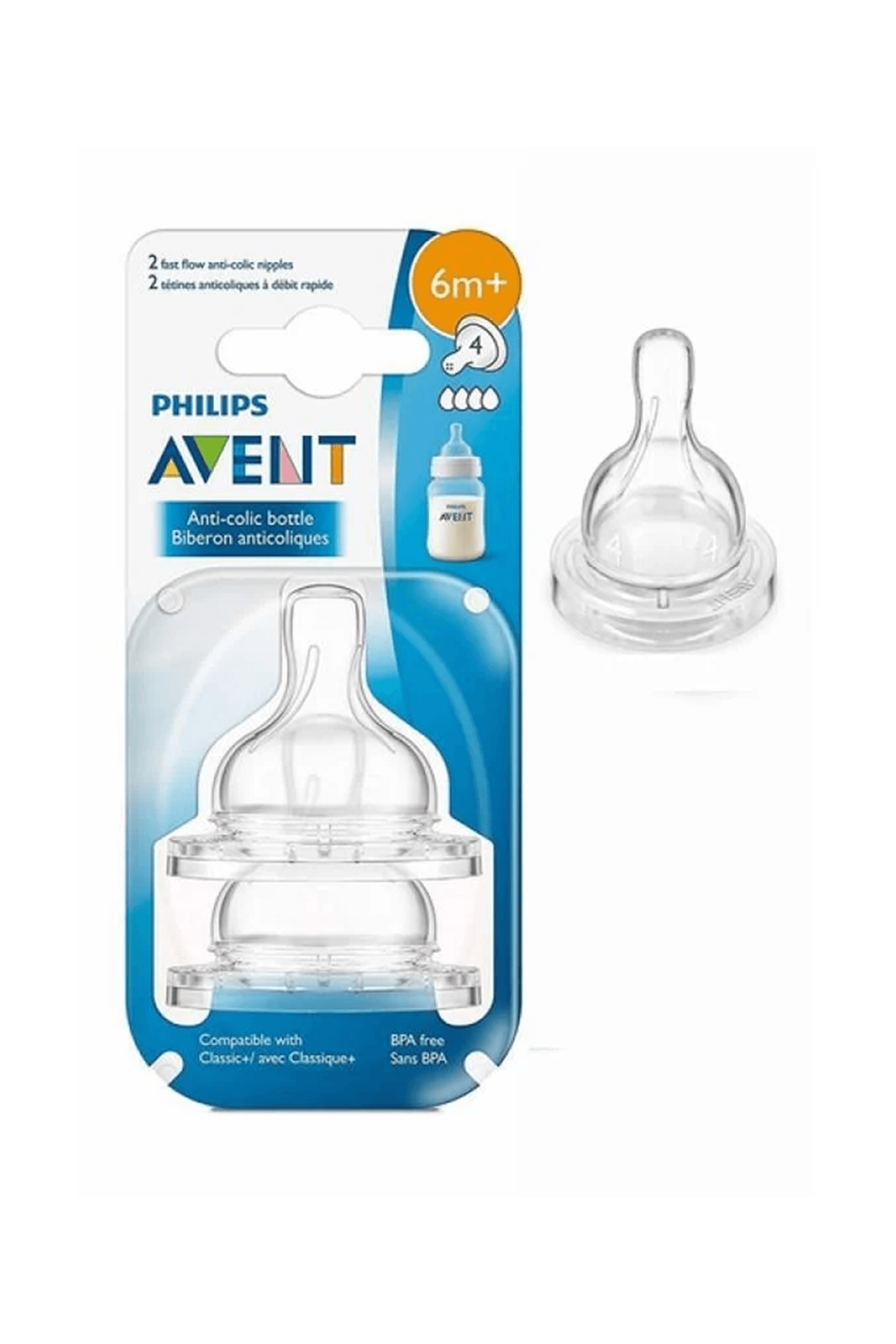 Philips Avent SCF 634/27 Biberon Emziği No:4 6m+2`li