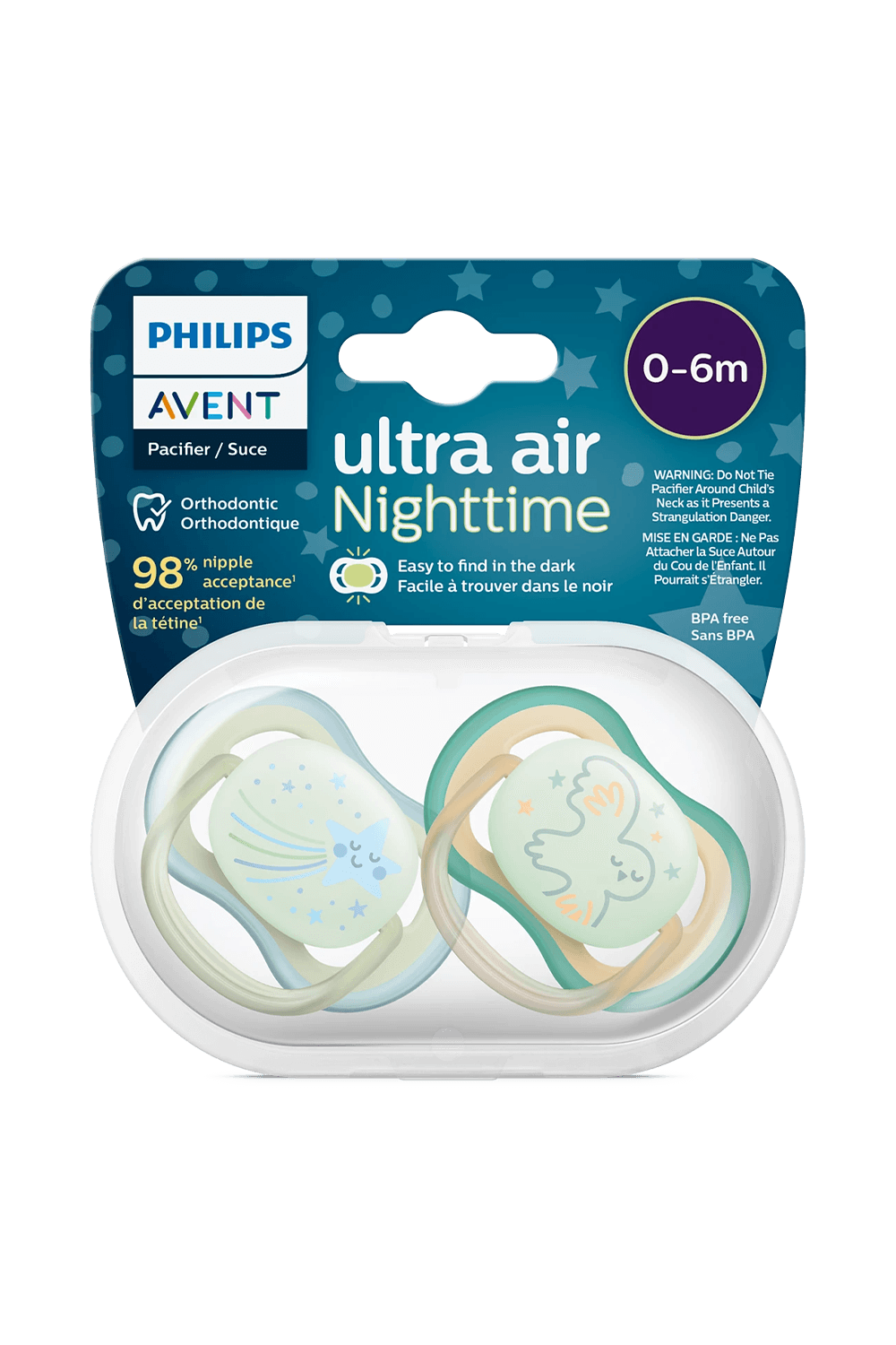 Philips Avent SCF376/18 Ultra Air Night 0-6 Ay 2'li Erkek Emzik