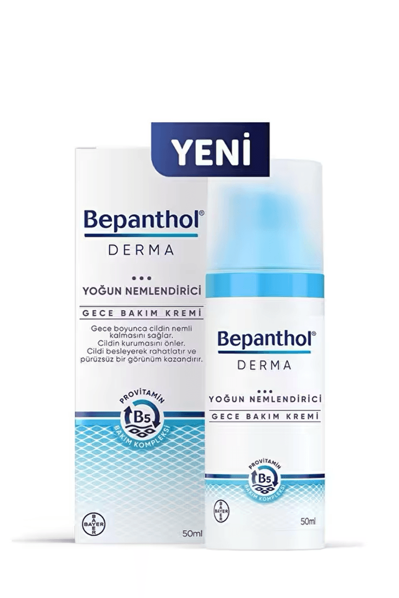 Bepanthol Derma Yoğun Nemlendirici Gece Bakım Kremi 50 ml