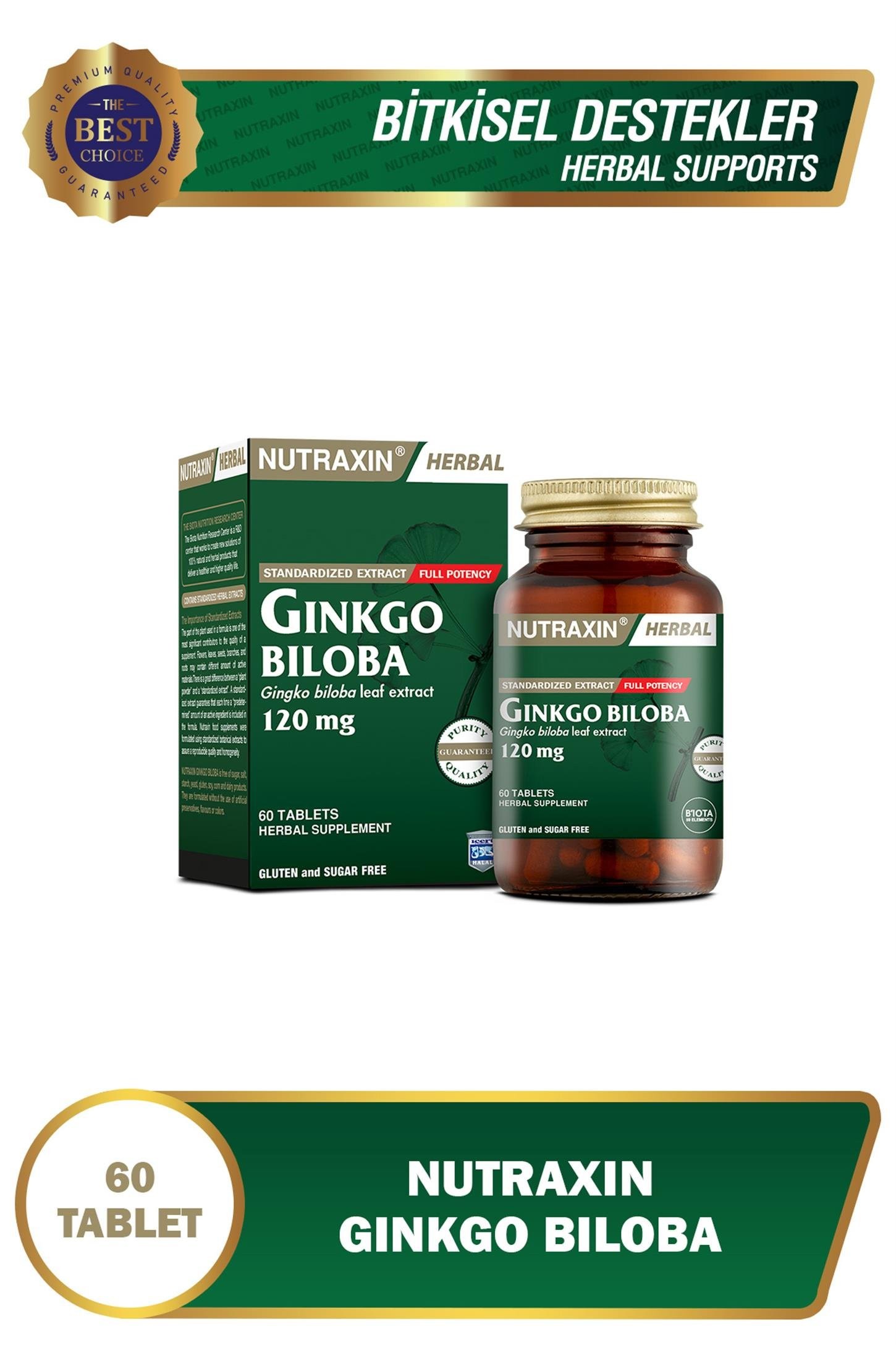 Nutraxin Ginkgo Biloba 60 Kapsül