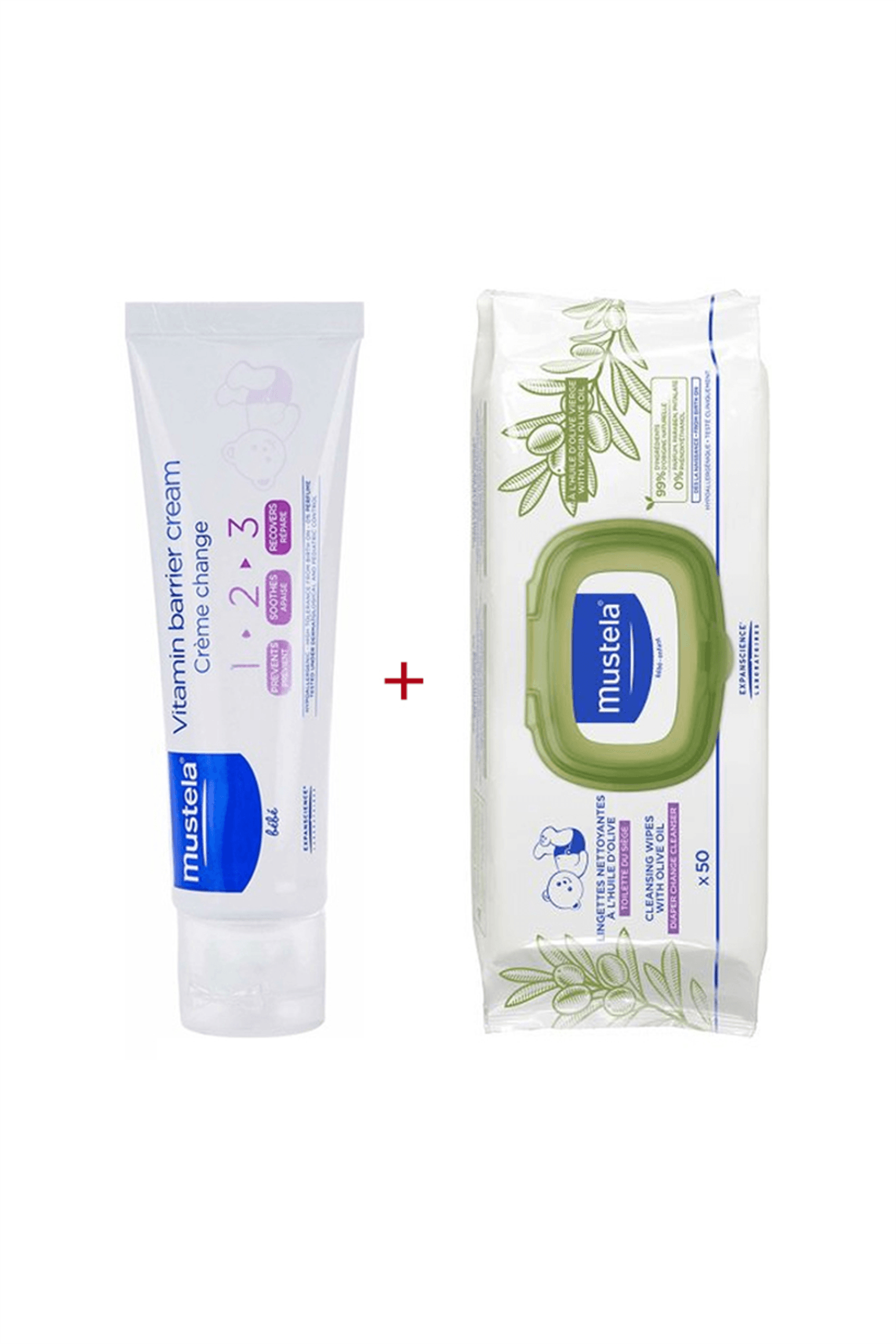 Mustela Vitamin Barrier Cream 100 ml Islak Mendil Hediyeli