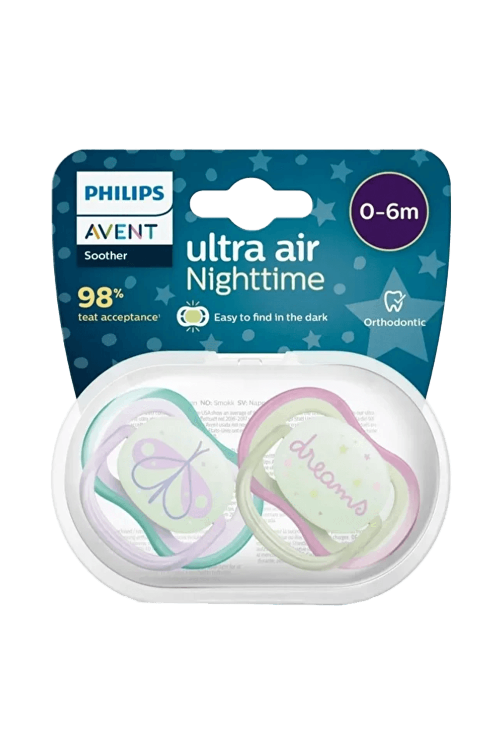 Philips Avent SCF376/19 Ultra Air Night 0-6 Ay 2'li Kız Emzik