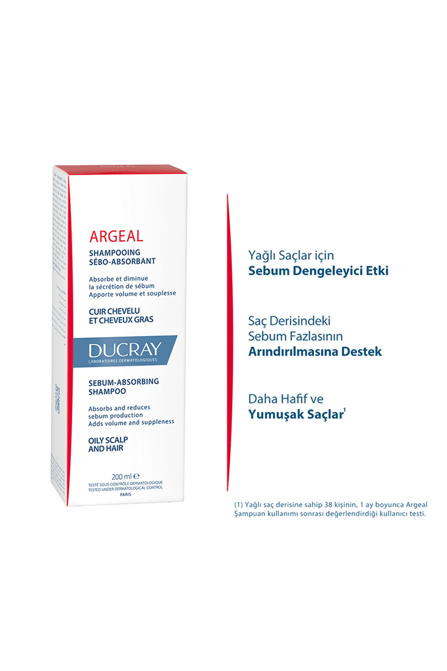 Ducray Argeal Yağlı Saçlar İçin Şampuan 200 ml