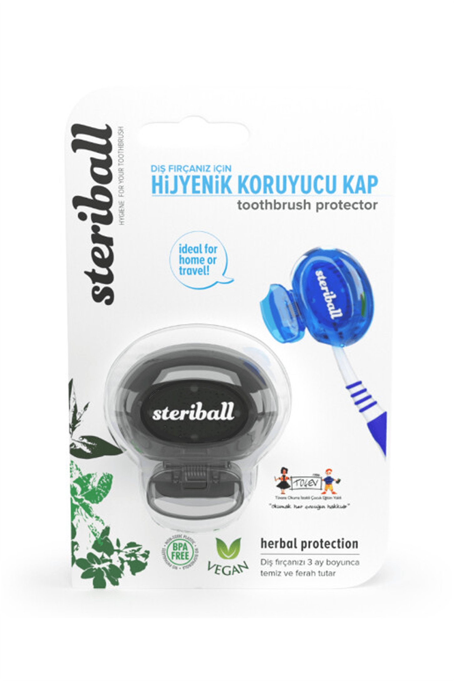 Steriball Diş Fırçası Koruma Kabı-Siyah