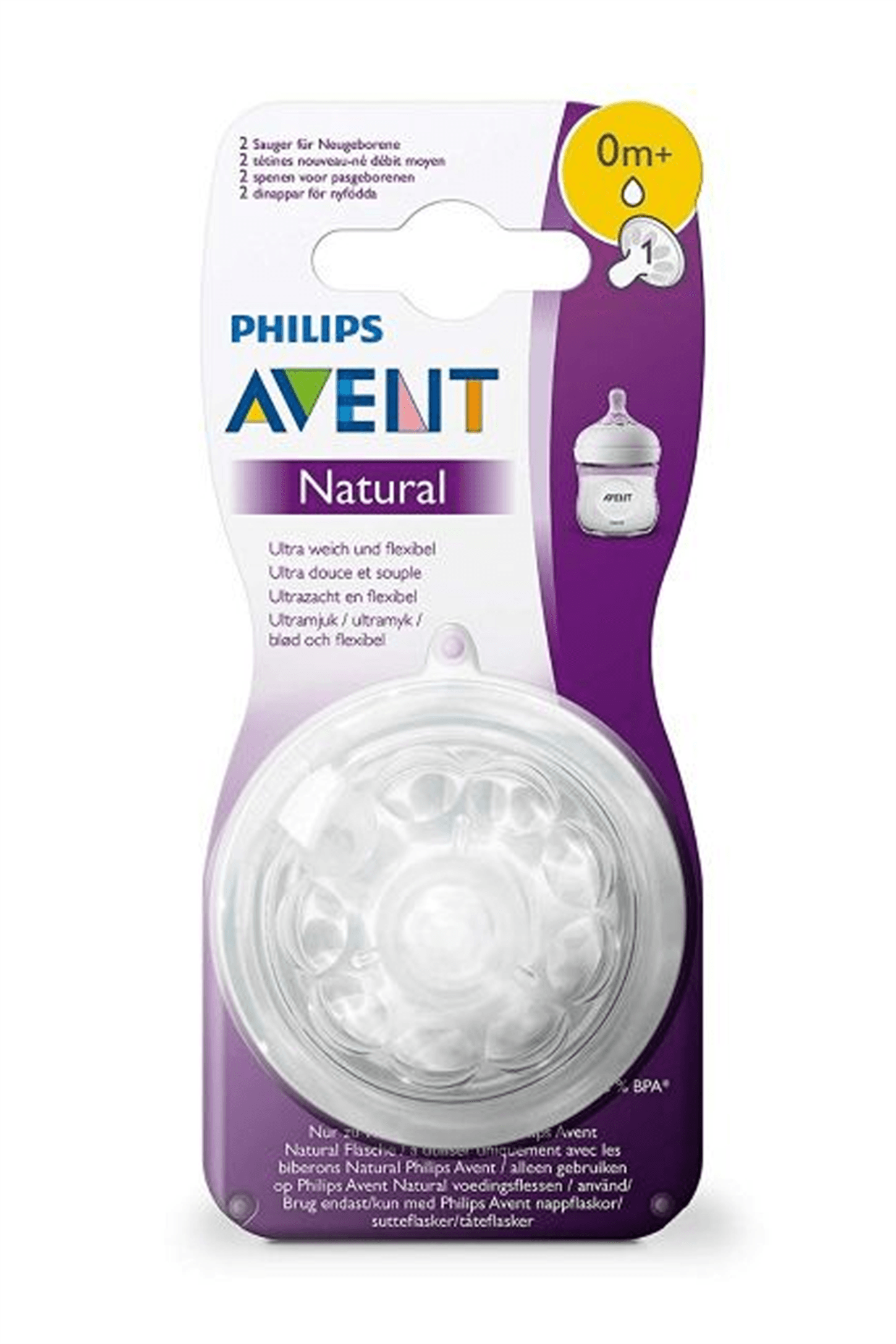 Philips Avent SCF 041/27 Natural Biberon Emzigi 0 M+ 2'Li Yenidogan