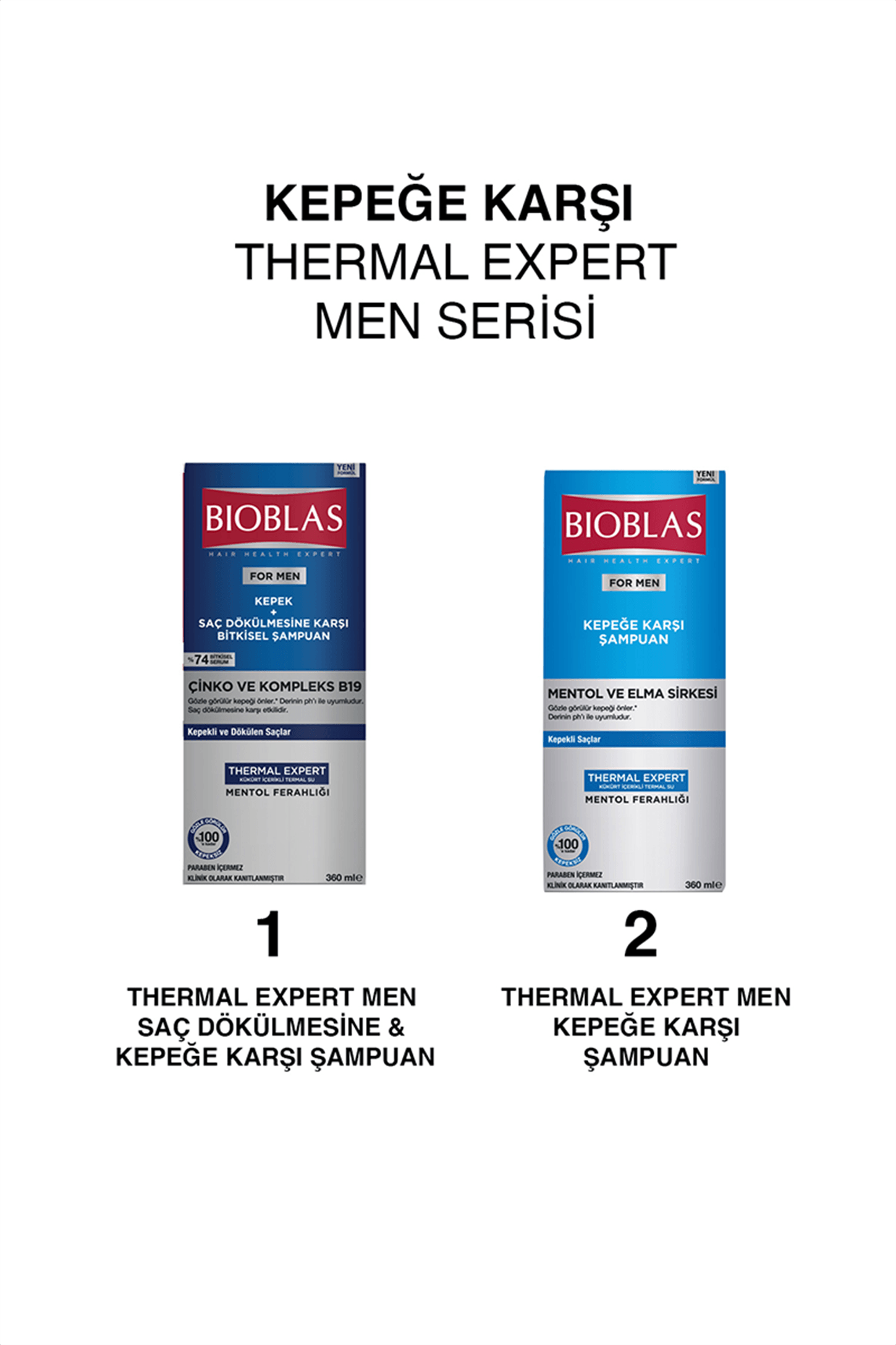 Bioblas For Men Mentol ve Elma Sirkeli Kepeğe Karşı Şampuan 360 ml