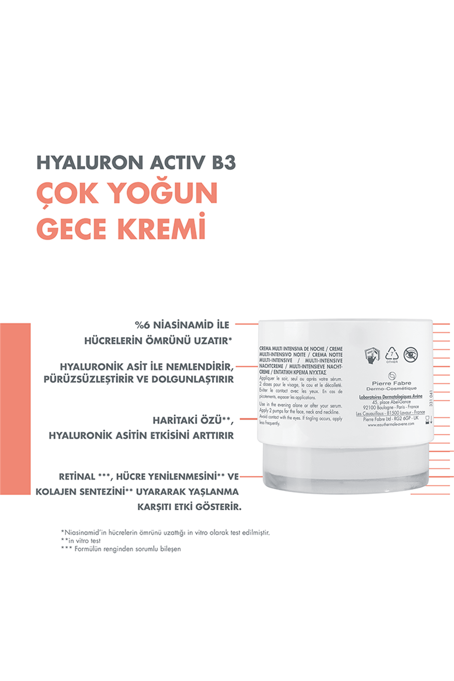 Avene Hyaluron Activ B3 Gece Kremi 40 ml