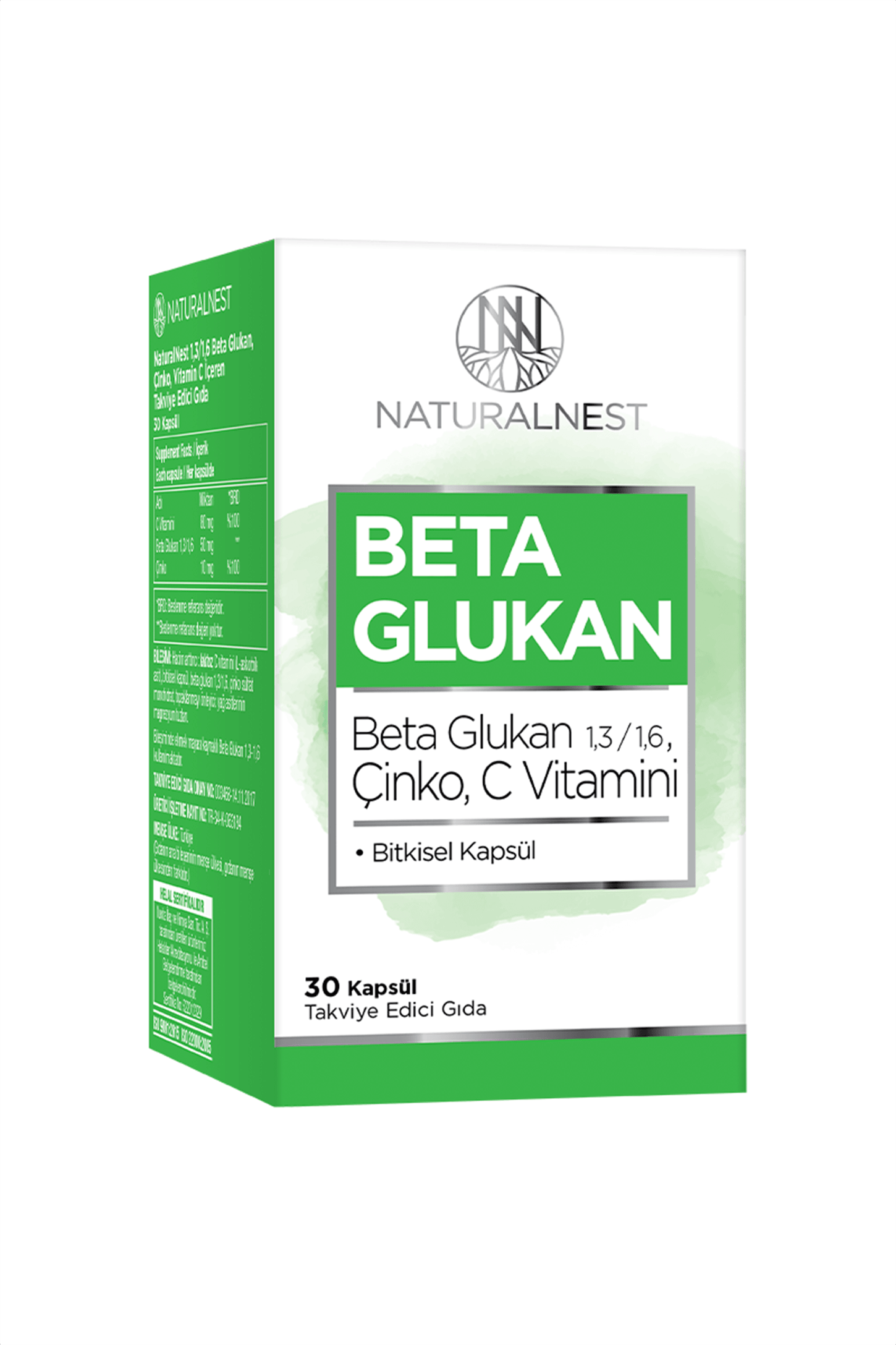 NaturalNest Beta Glukan 30 Hard Kapsül