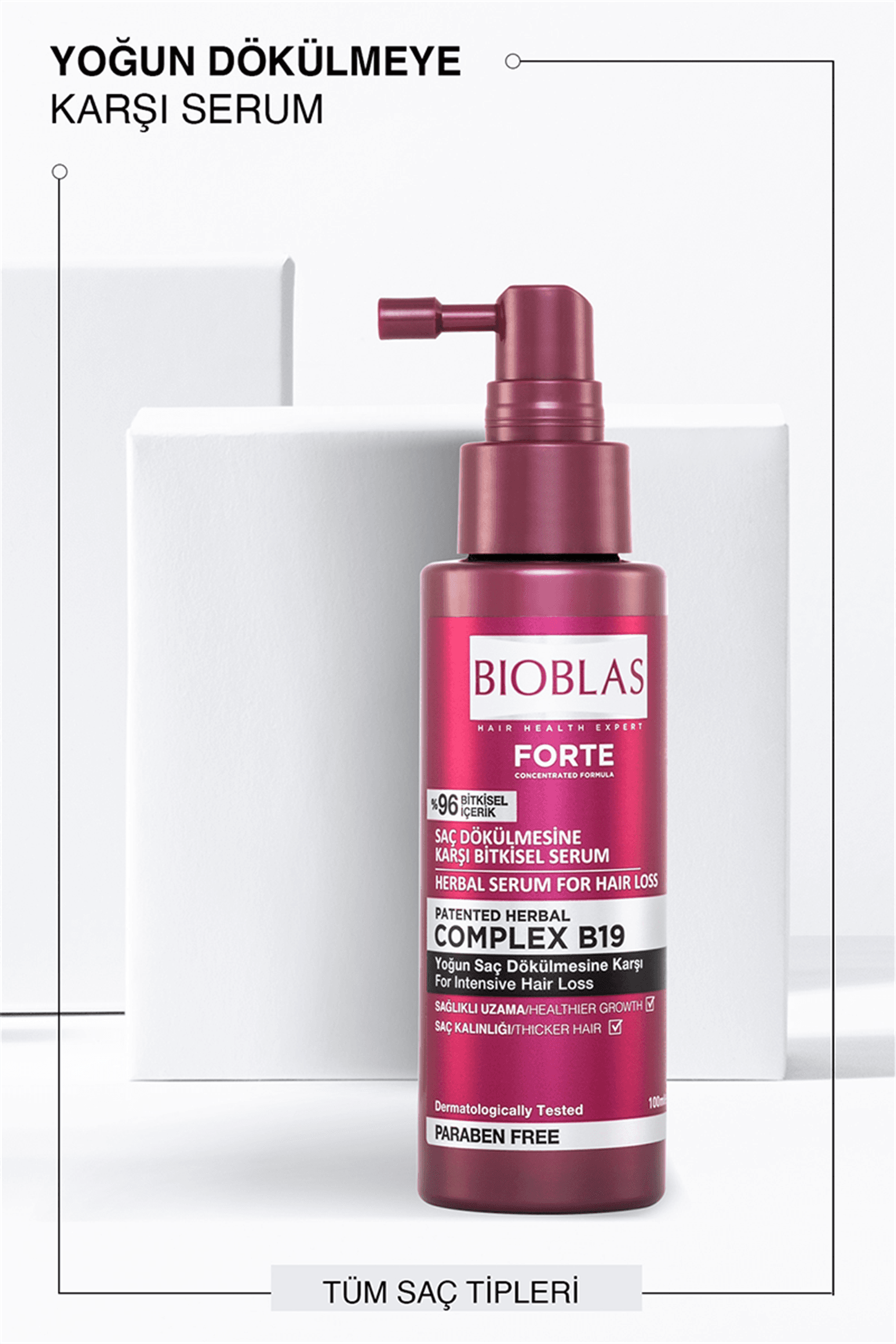 Bioblas Forte Complex B19 Saç Dökülmesine Karşı Bitkisel Serum 100 ml