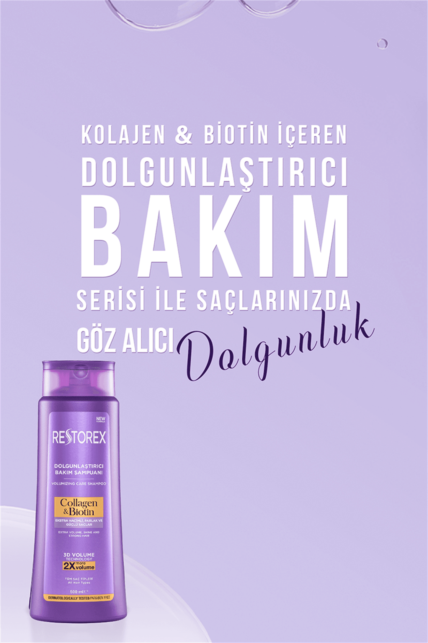 Restorex Dolgunlaştırıcı Bakım Şampuanı 500 ml