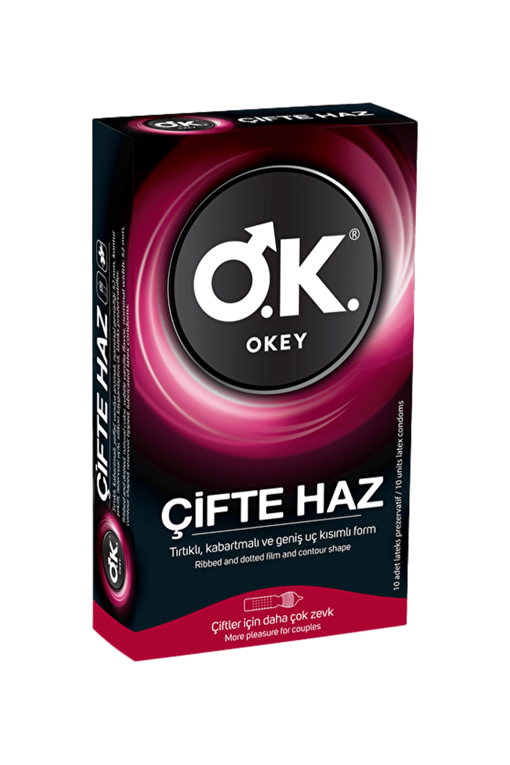 Okey Çifte Haz Prezervatif 10'lu