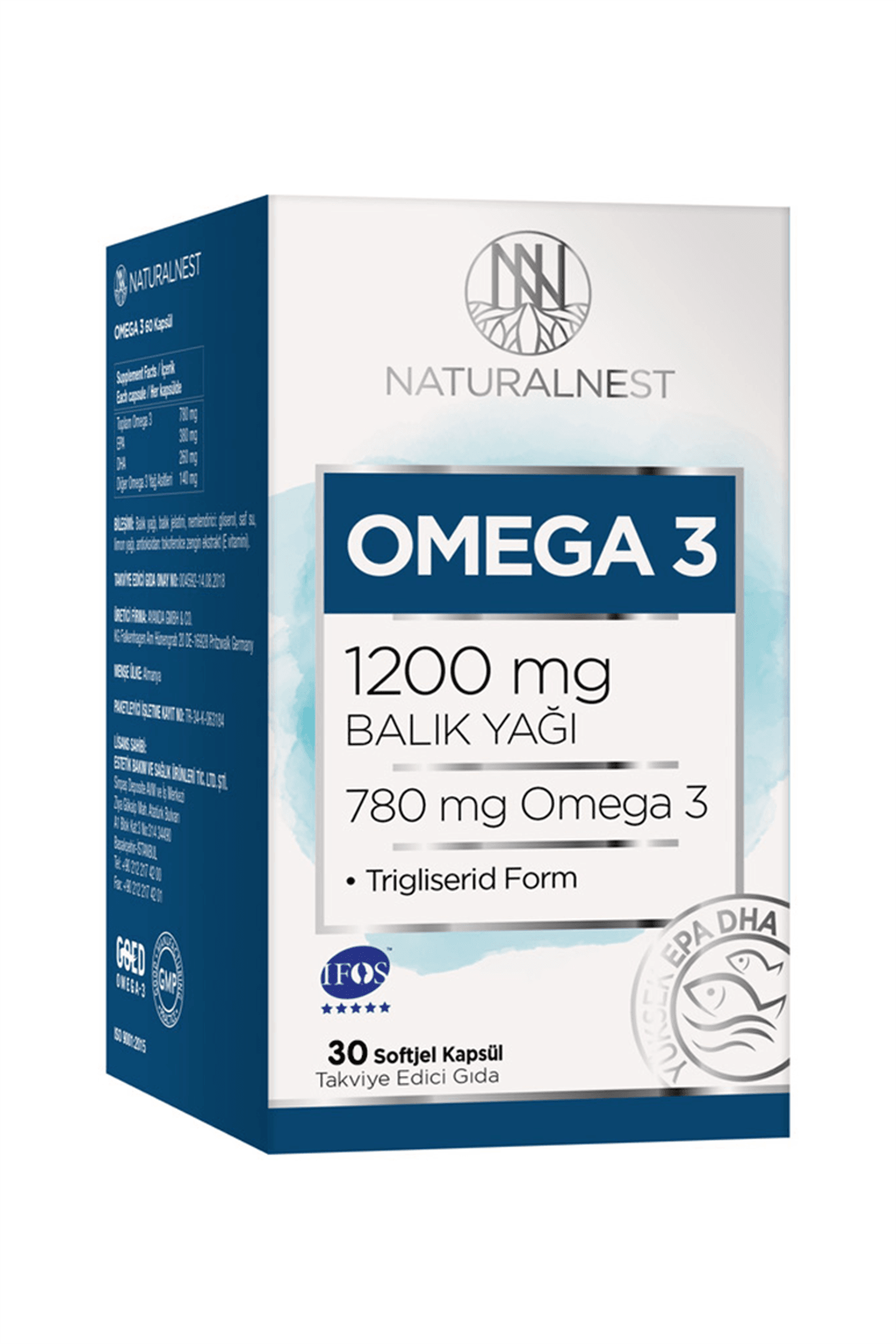 NaturalNest Omega 3 1200 mg 30 Kapsül