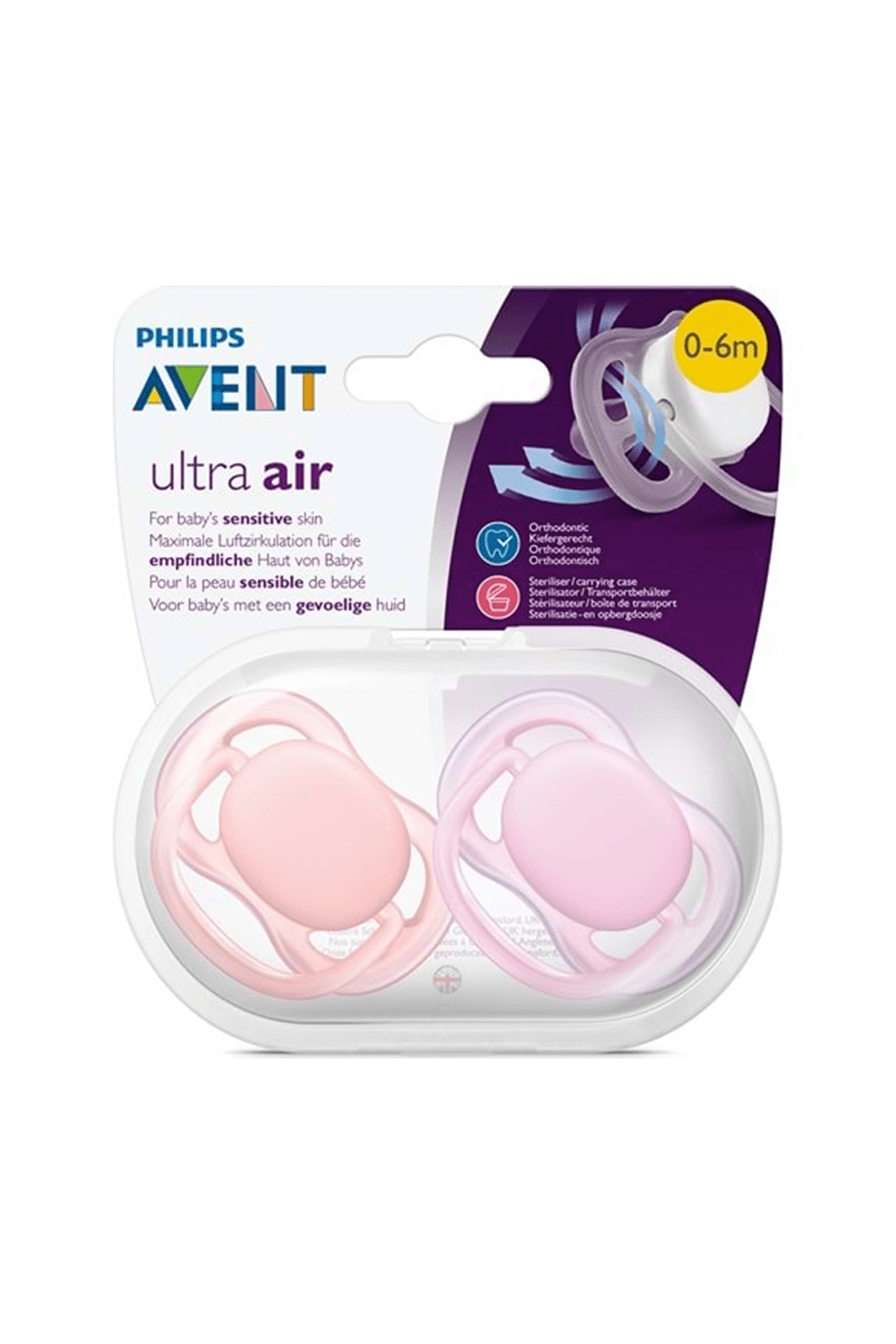 Philips Avent SCF 245/20 Ultra Air 0-6 Ay 2'Li Desenli Emzik Kız