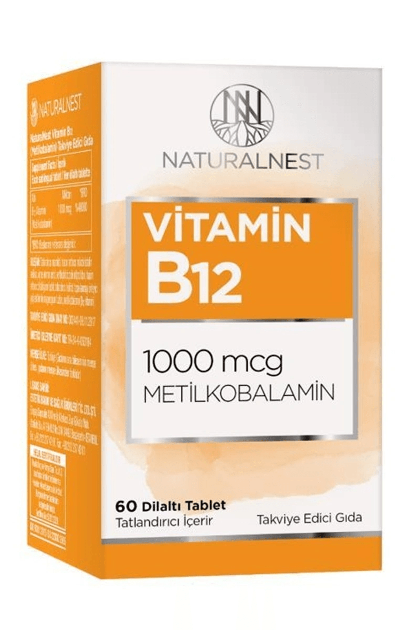 NaturalNest Vitamin B12 60 Dilaltı Tablet