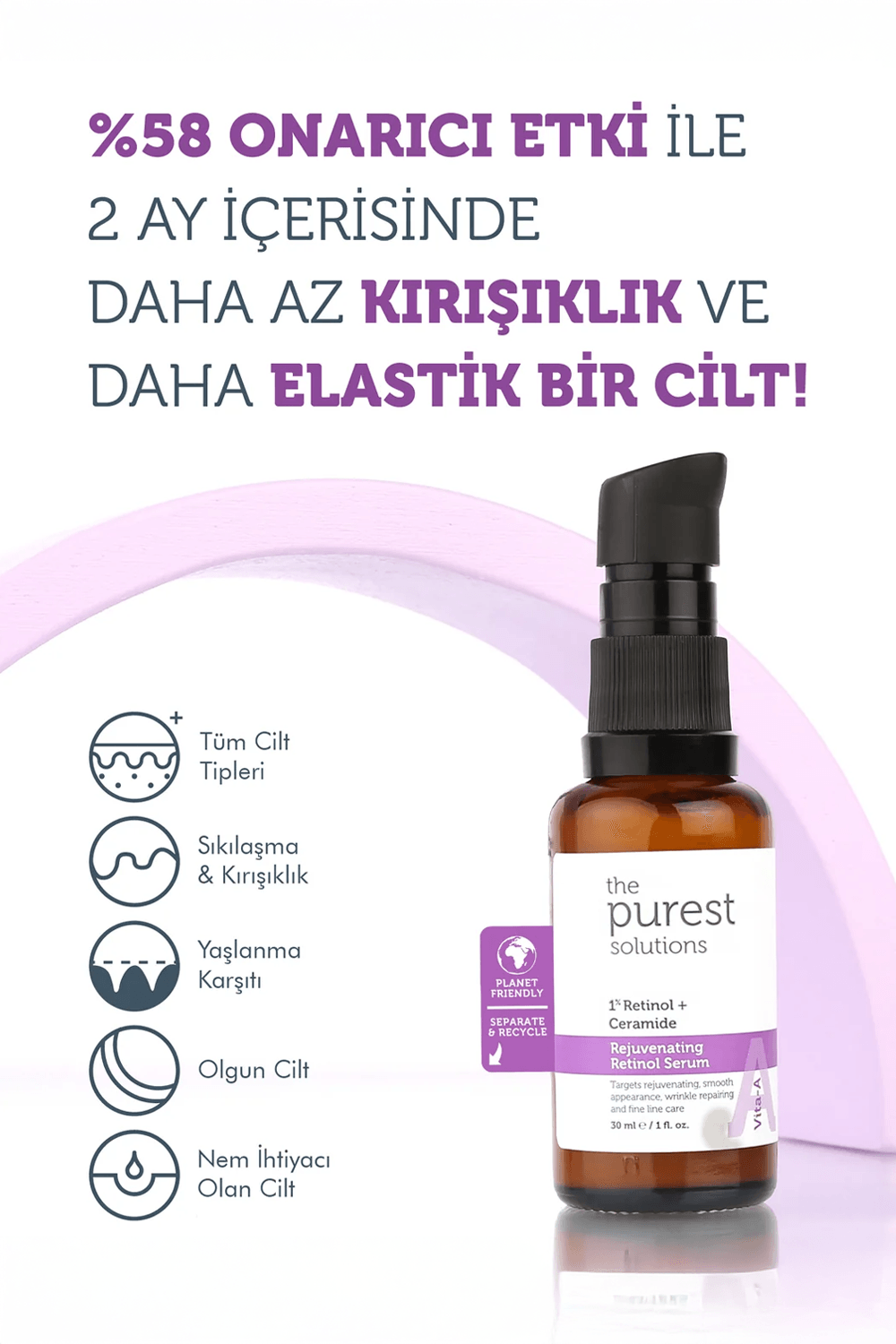 The Purest Solutions Vita-A Rejuvenating Retinol Serum (%1 Retinol + Ceramide)