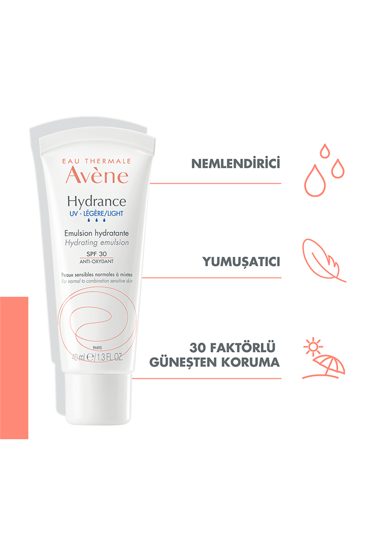 Avene Hydrance Nemlendirici Krem SPF 30 40 ml