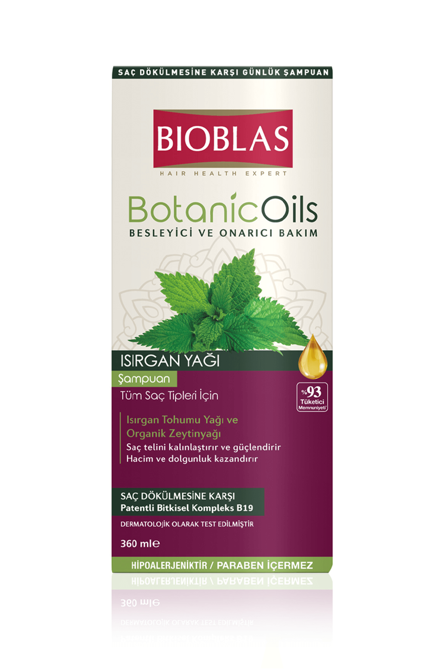 Bioblas Botanic Oils Isırgan Yağlı Şampuan 360 ml