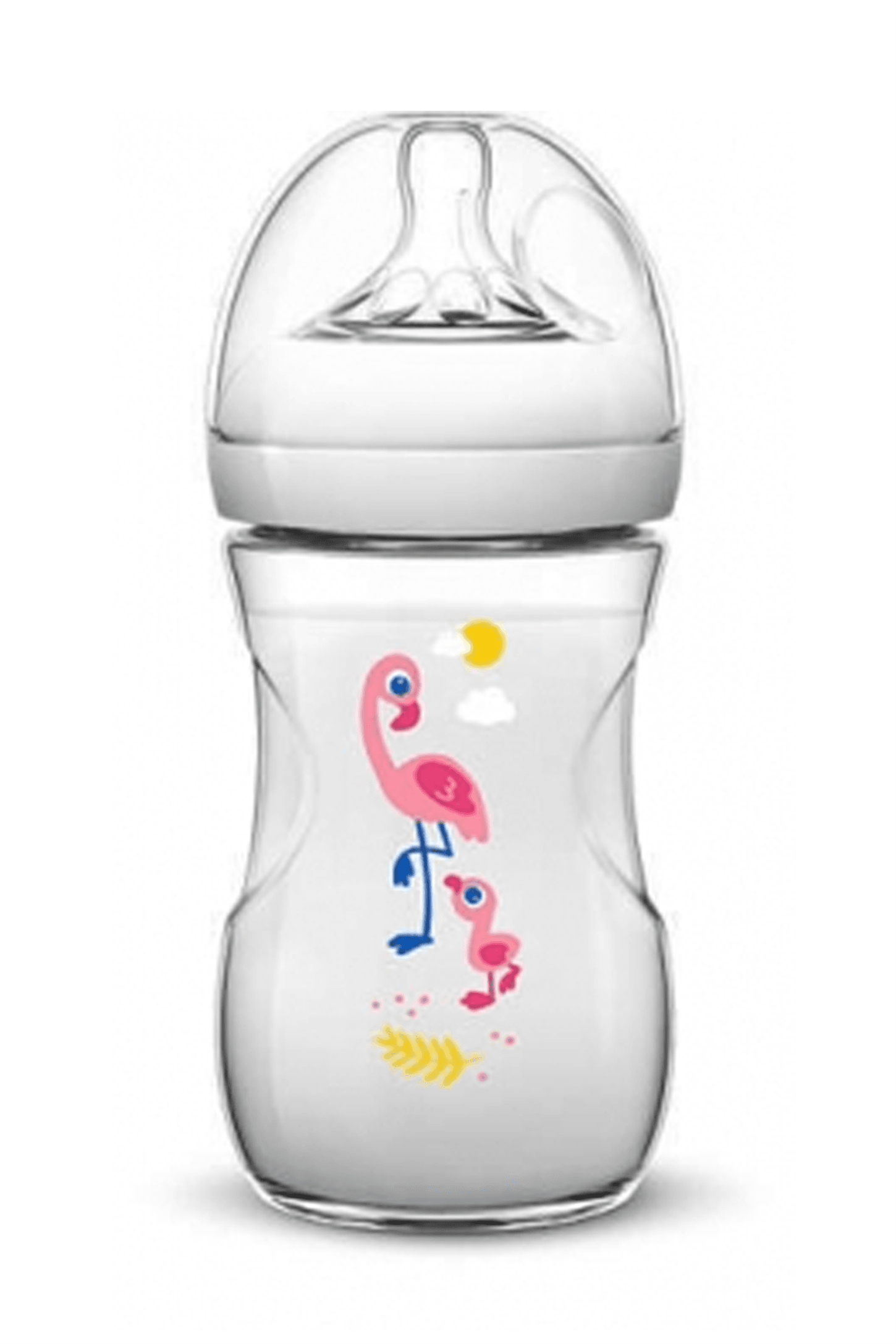 Philips Avent SCF 627/21 Natural PP Biberon Flamingo 260ml 1 Ay+