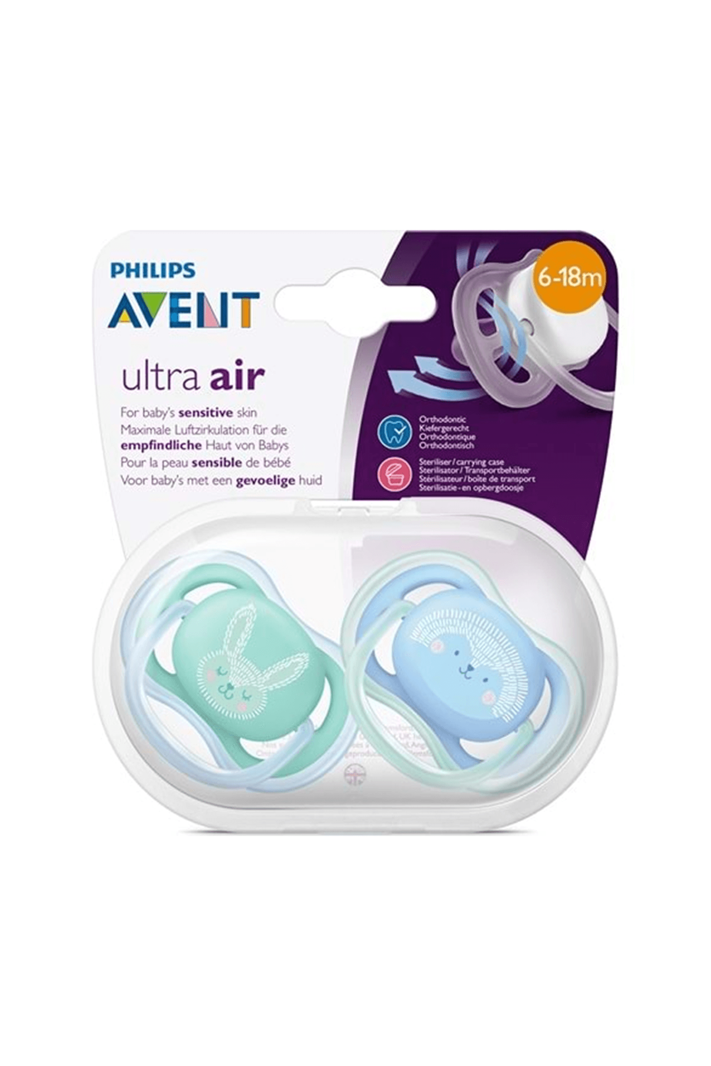 Philips Avent SCF 344/22 Ultra Air 6-18 Ay 2'Li Desenli Erkek