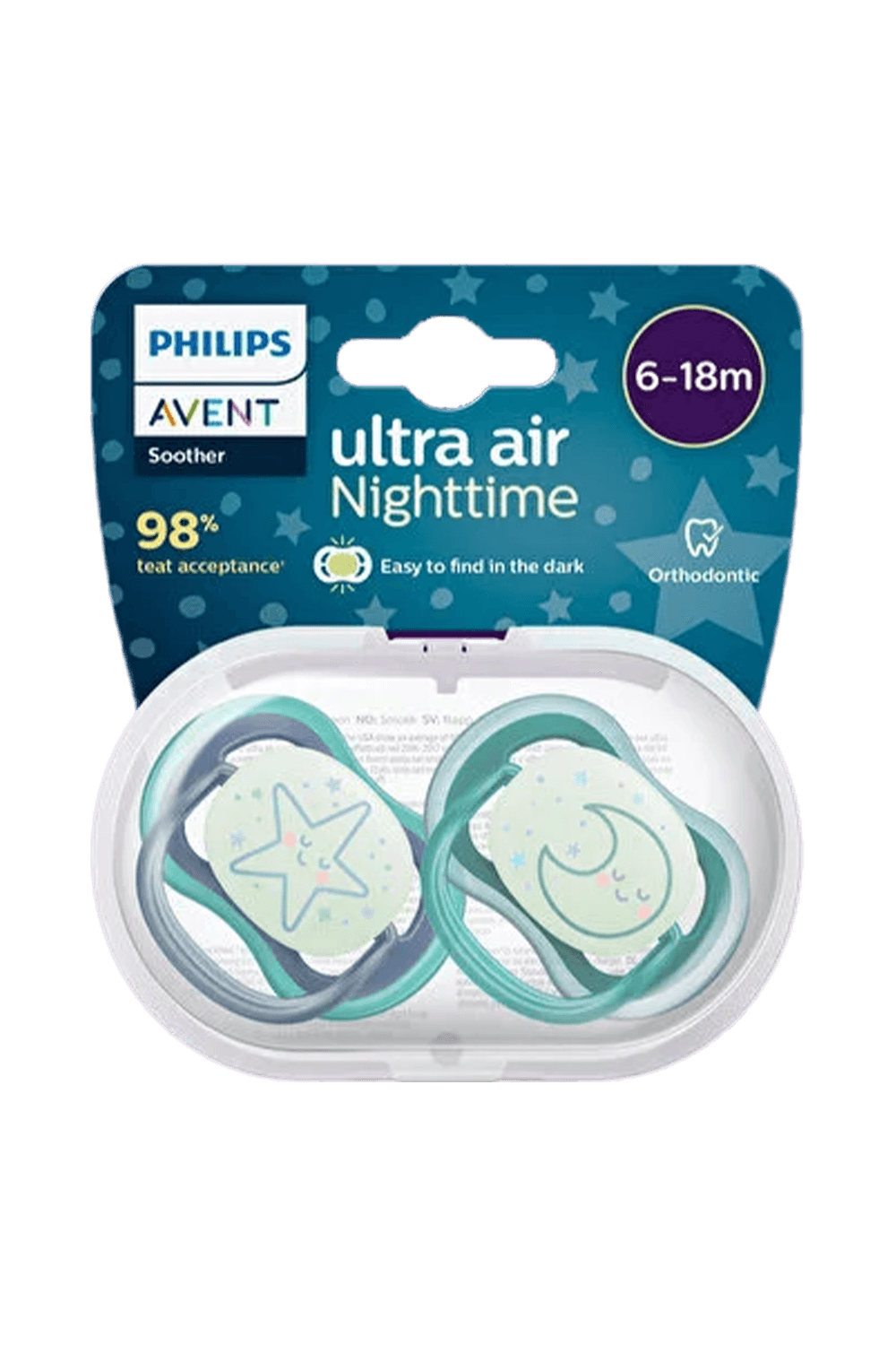 Philips Avent SCF376/13 Ultra Air Night 6-18 Ay 2'li Erkek Emzik