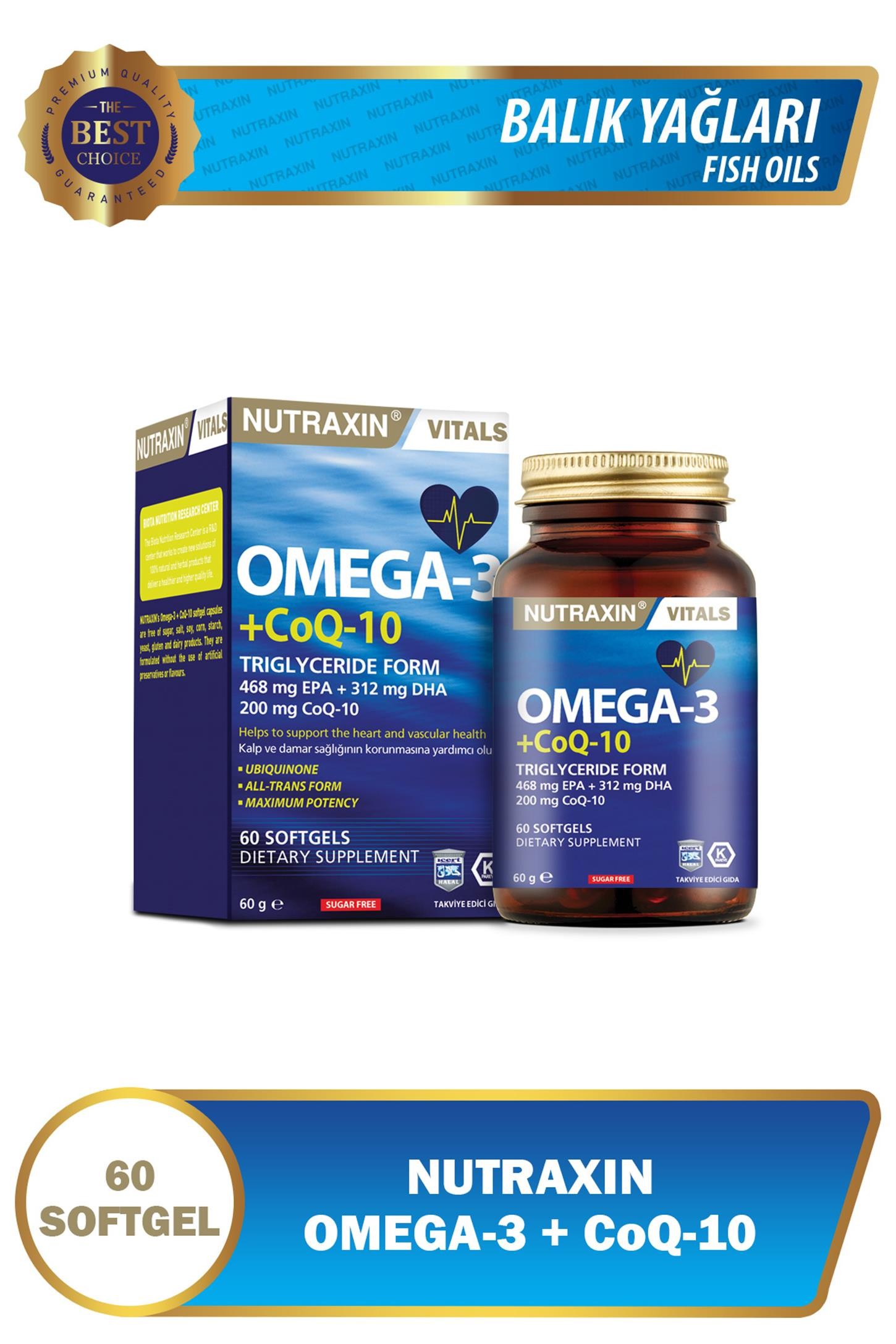 Nutraxin Omega3 CoQ-10 60 Softjel