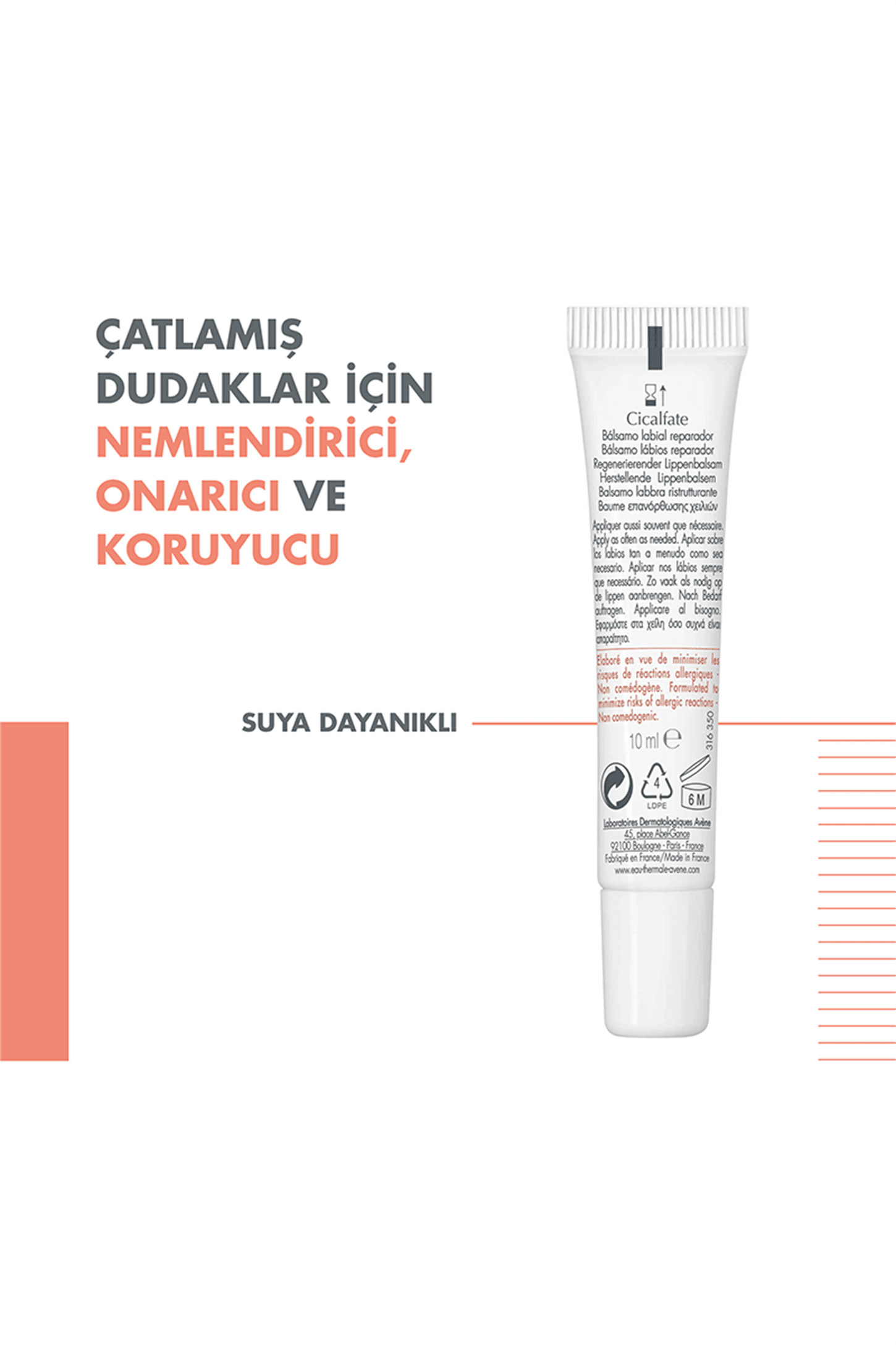 Avene Cicalfate Levres Çatlamış Dudaklar İçin Balsam 10 ml