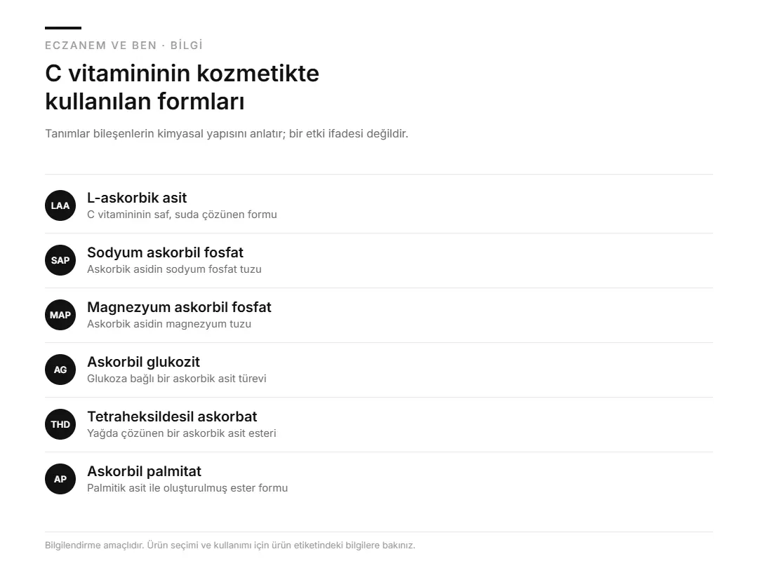 C vitamini içeren kozmetik ürünler