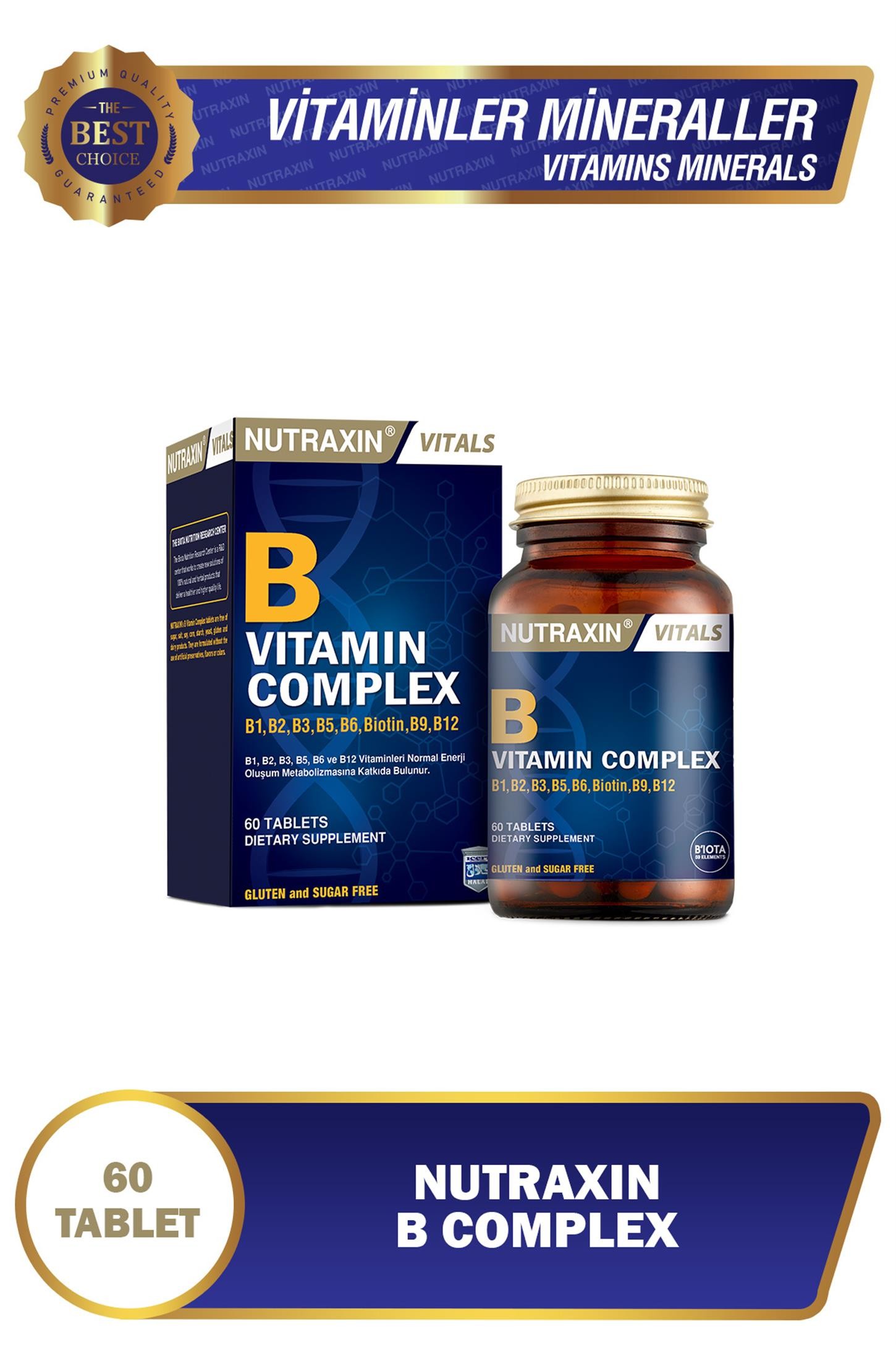 Nutraxin B Vitamin Complex 60 Tablet