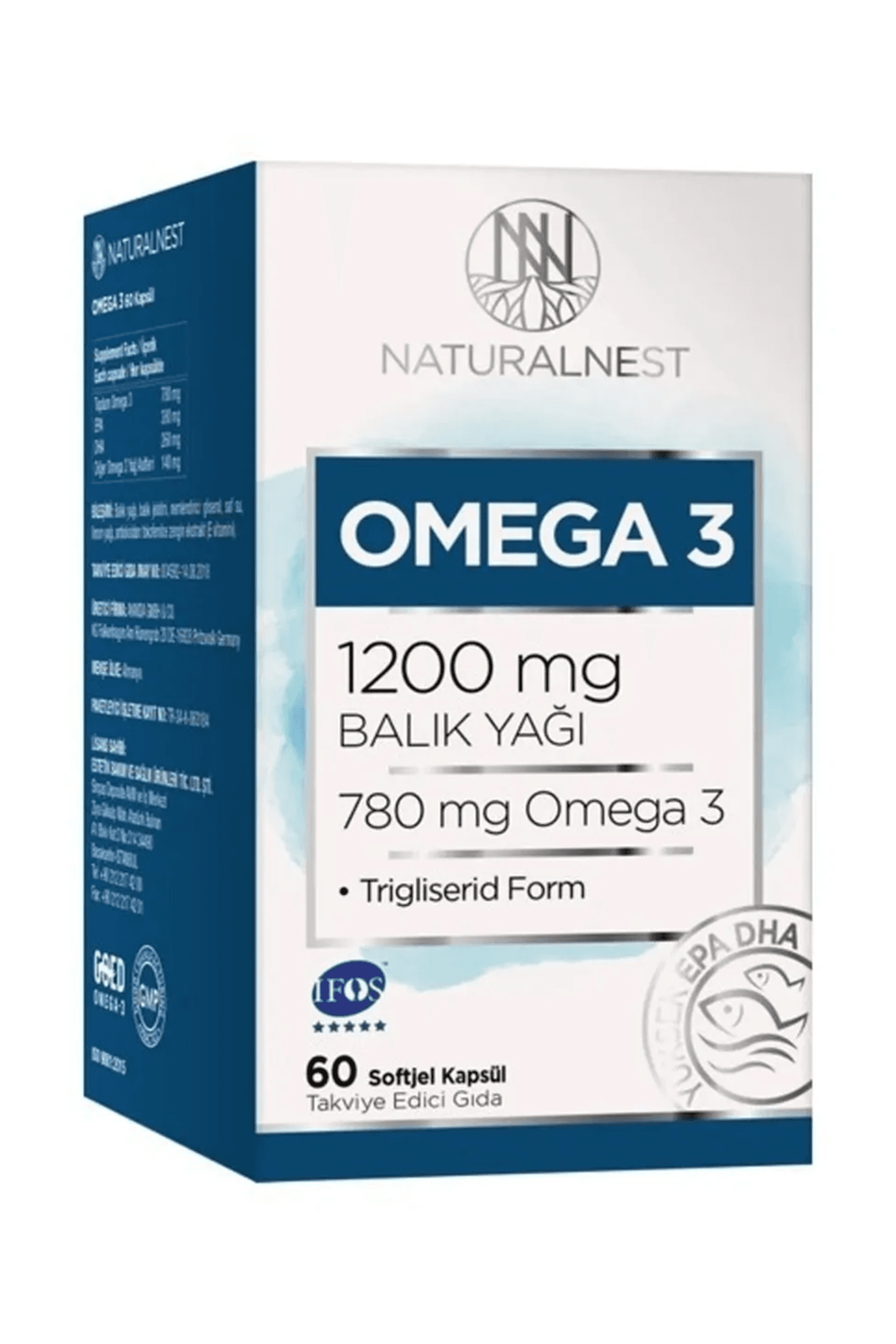 NaturalNest Omega 3 1200 mg 60 Kapsül