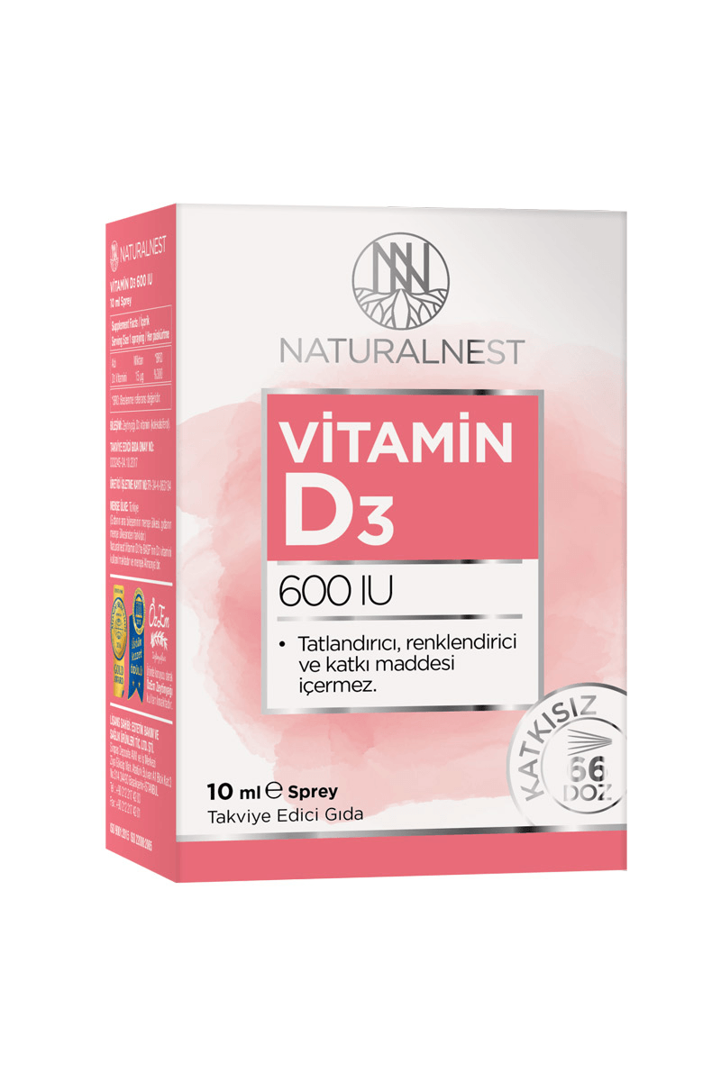 NaturalNest Vitamin D3 600 IU Sprey 10 ml