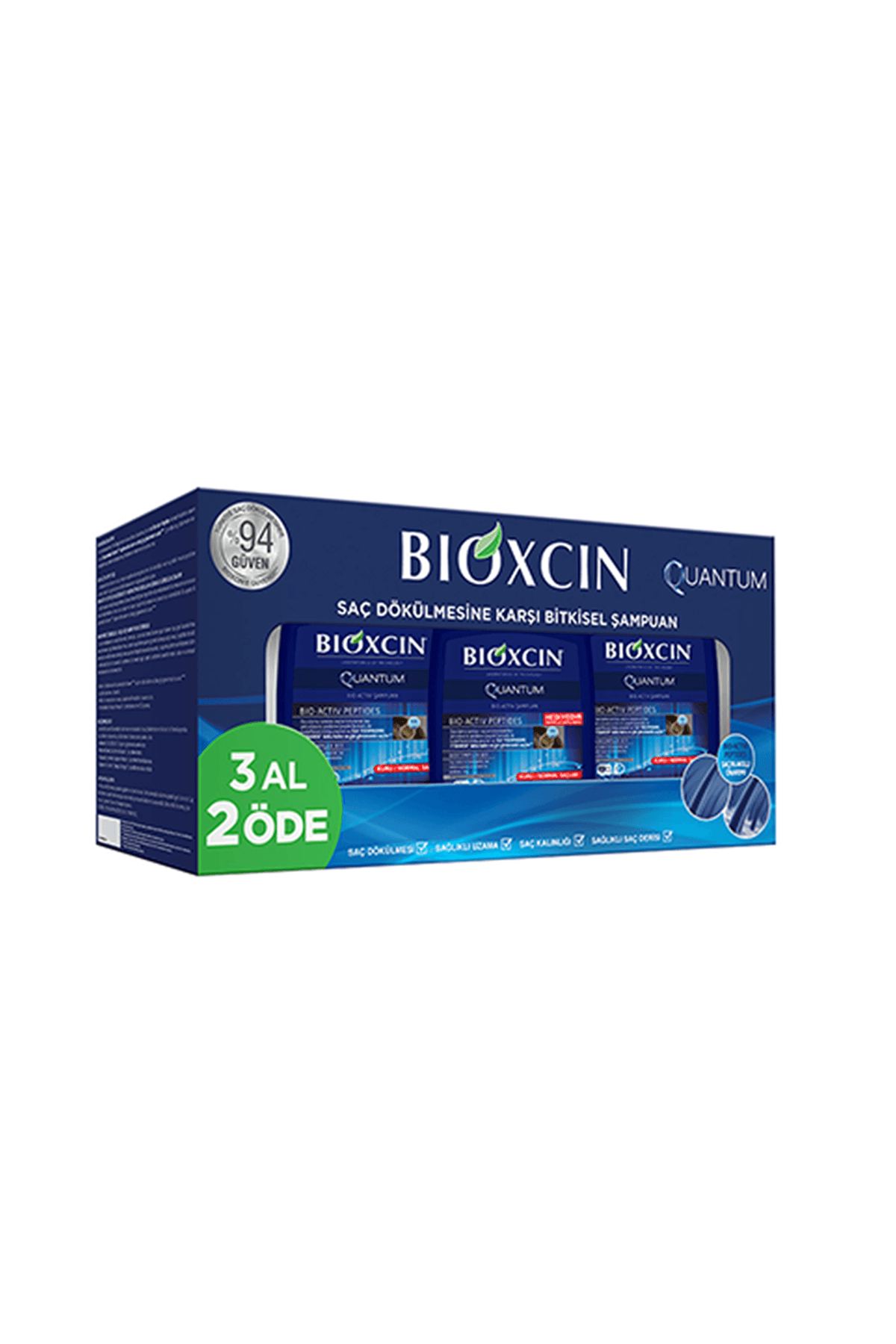 Bioxcin Quantum Kuru ve Normal Sampuan 3 Al 2 Öde