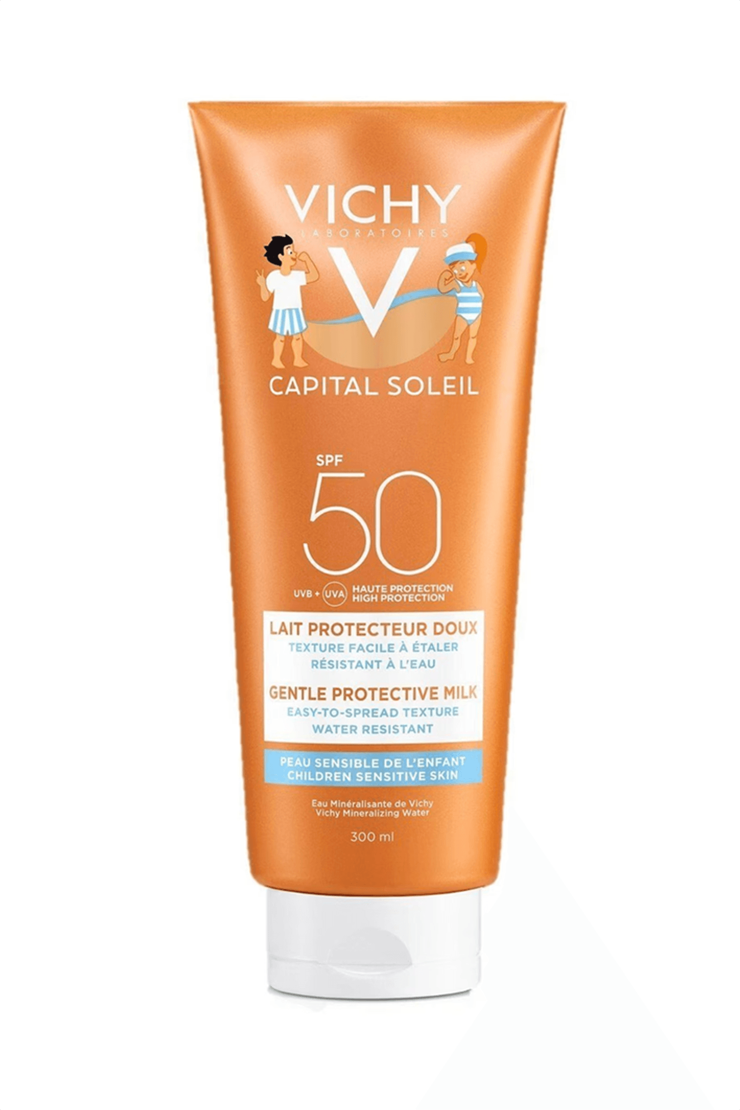 Vichy Ideal Soleil SPF 50+ Çocuklar İçin Yüz ve Vücut Güneş Sütü 300 ml