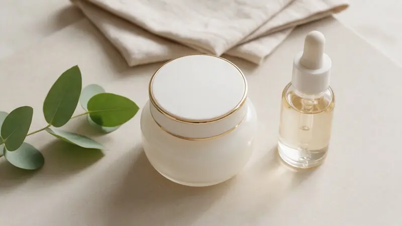 Bariyer onarımına yönelik nemlendirici kavanozu ve serum — kolesterol ve cilt bariyeri bağlamı