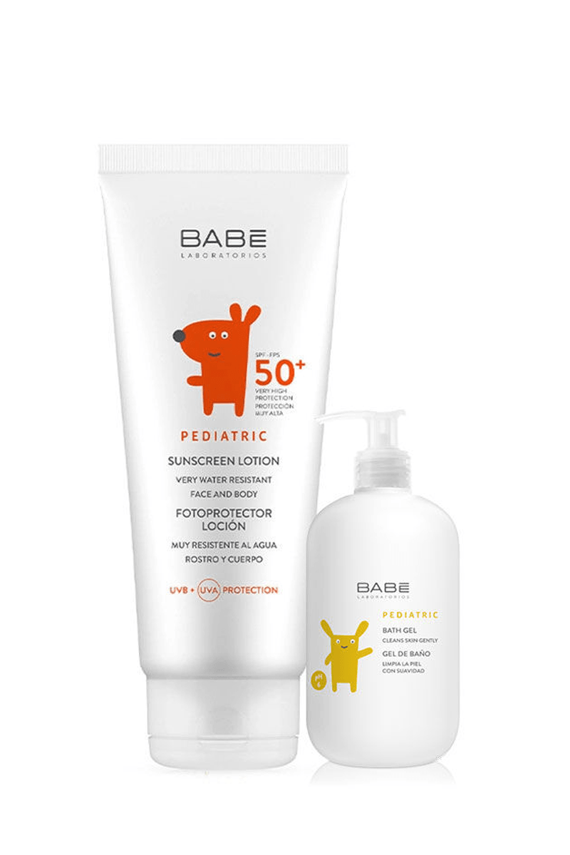 Babe Pediatrik Güneş Koruyucu Spf 50 Losyon 100 ml - Banyo Jeli HEDİYE