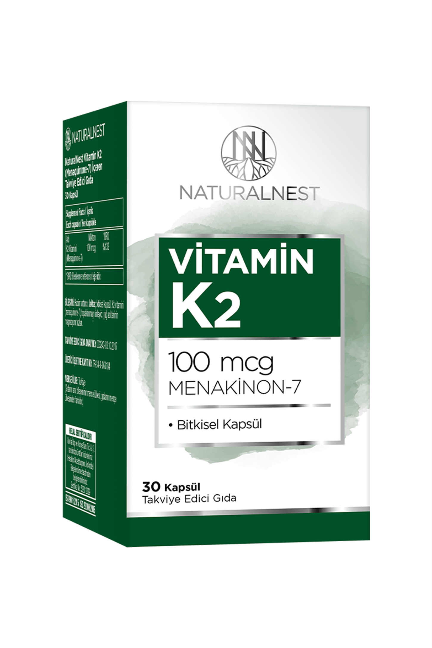 NaturalNest Vitamin K2 30 Kapsül