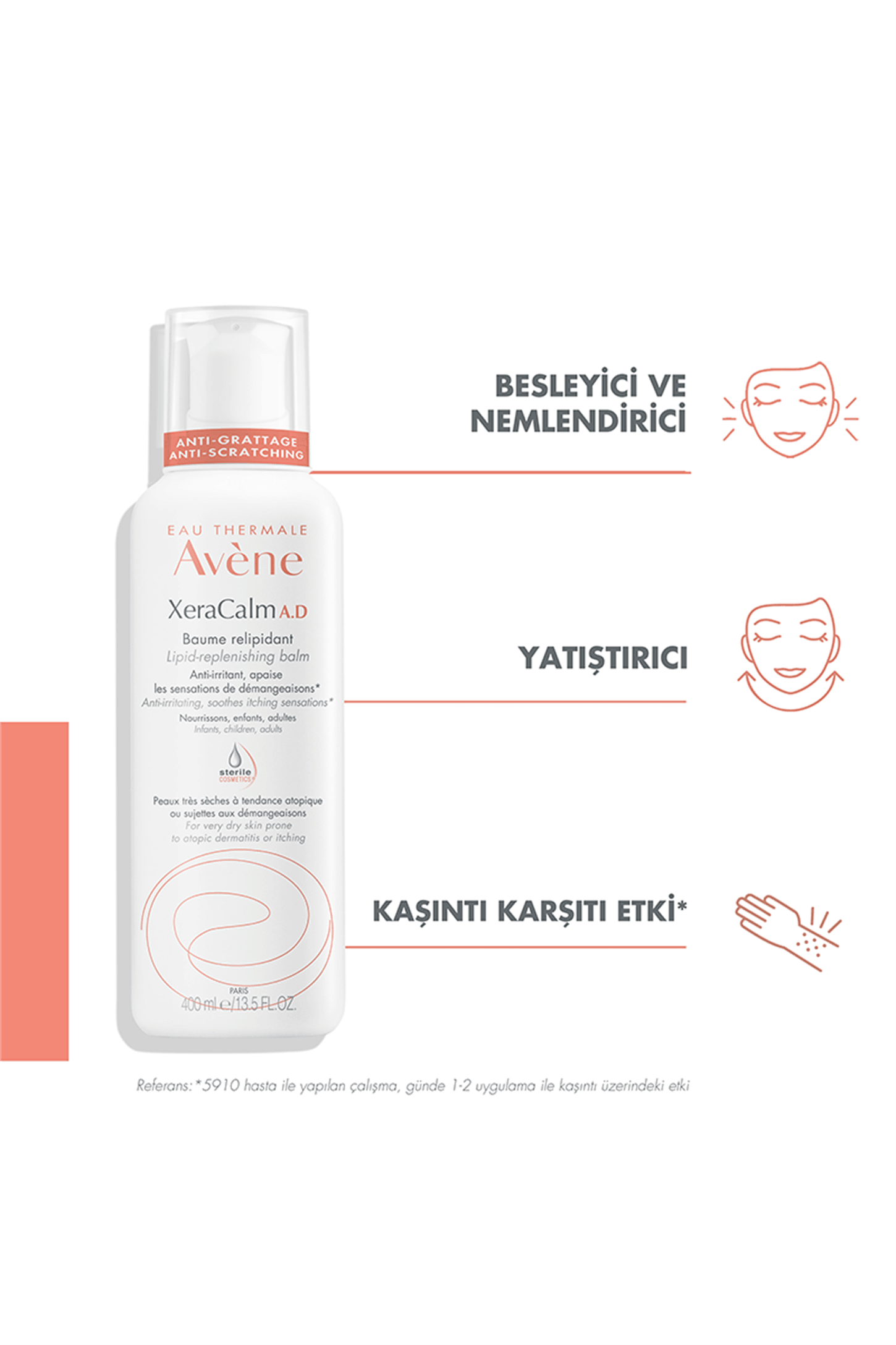 Avene XeraCalm A.D Lipid-Replenishing Balm 400 ml