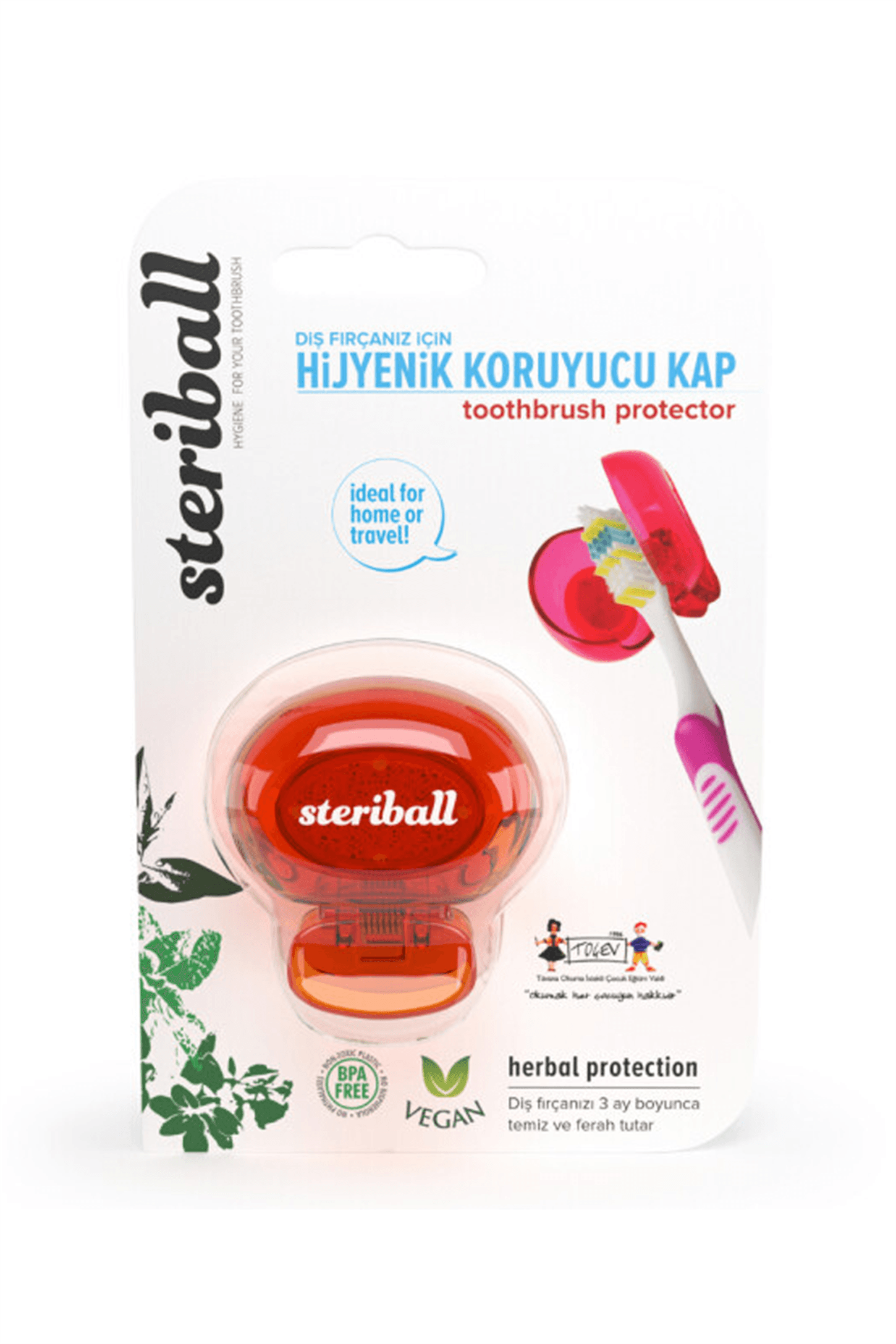 Steriball Diş Fırçası Koruma Kabı-Turuncu