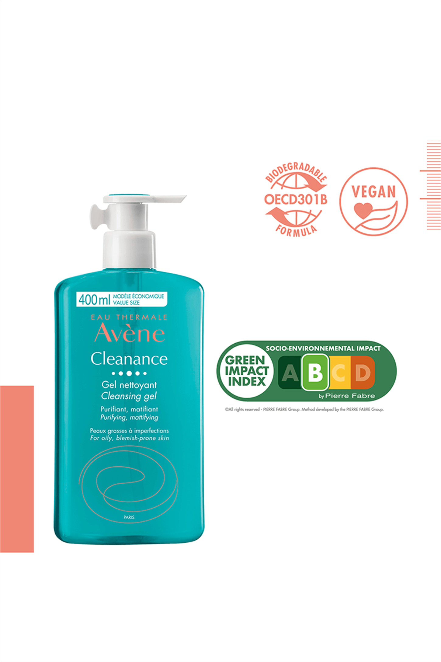 Avene Cleanance Yüz ve Vücut Temizleme Jeli 400 ml