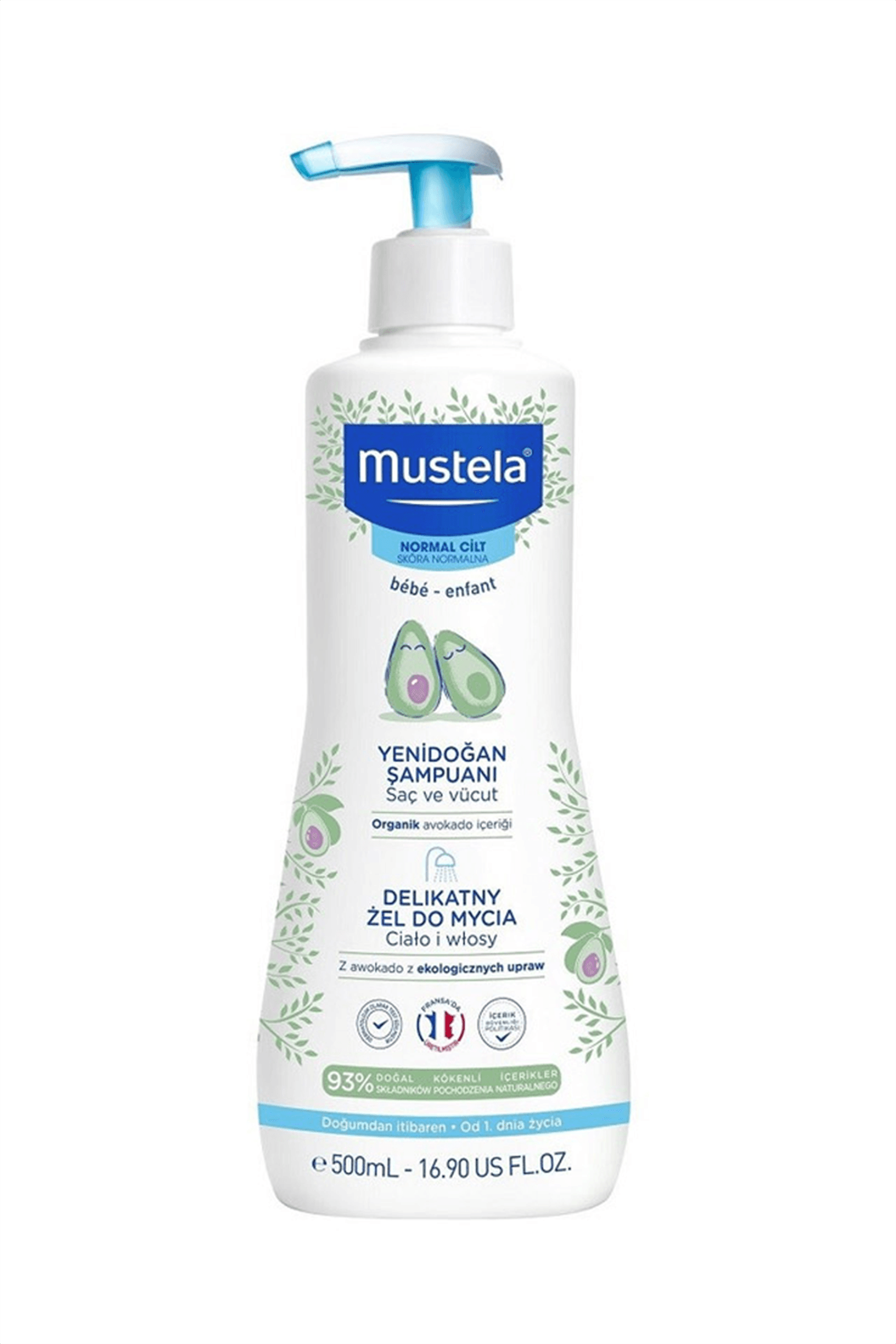 Mustela Gentle Cleansing Yenidogan Bebek Sampuani 500 ml