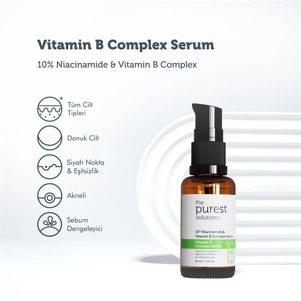 The Purest Solutions Vita-B Niacinamide %10 + Vitamin B Complex Serum