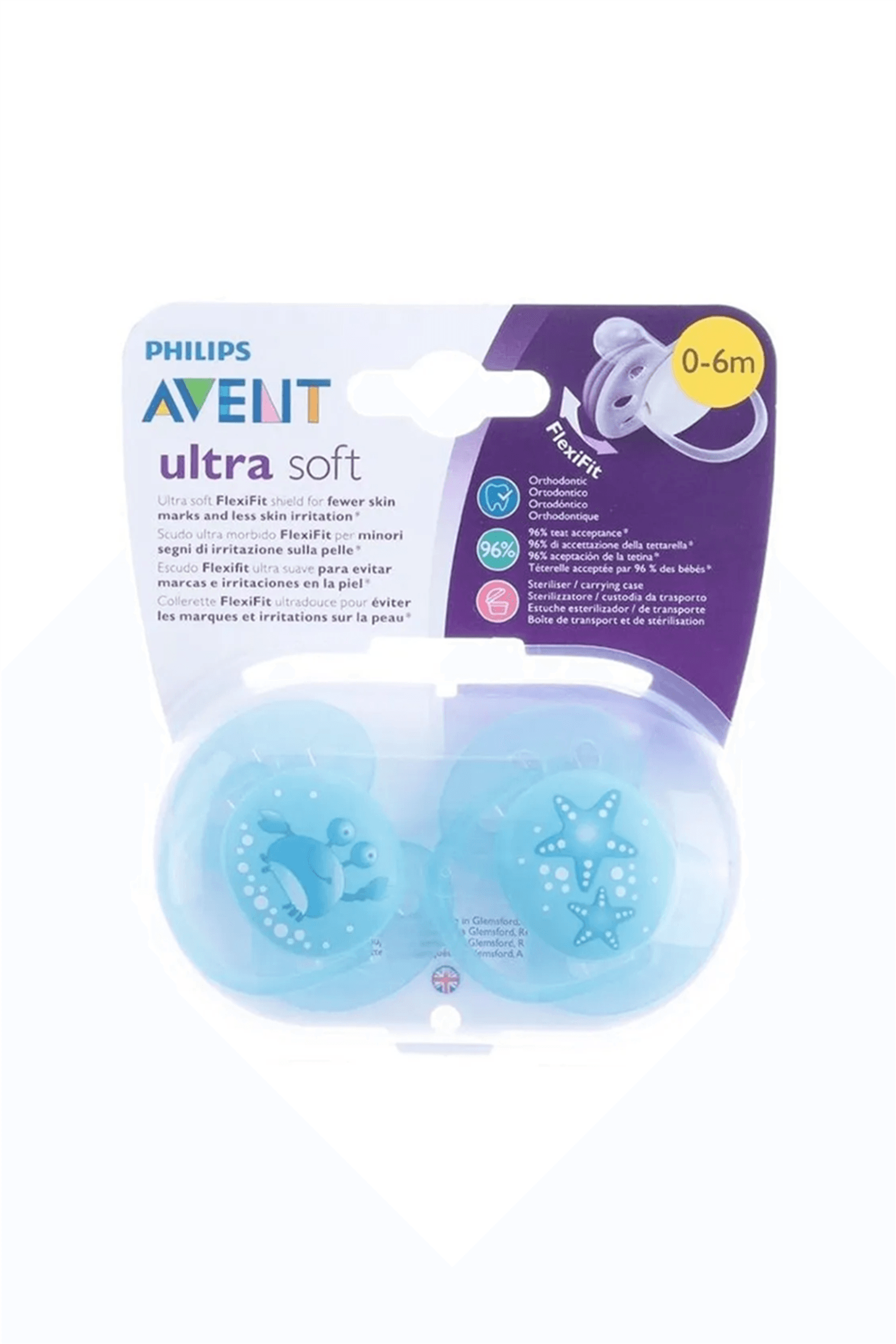 Philips Avent SCF 226/20 Ultra Soft Desenli Emzik 0-6 Ay Erkek