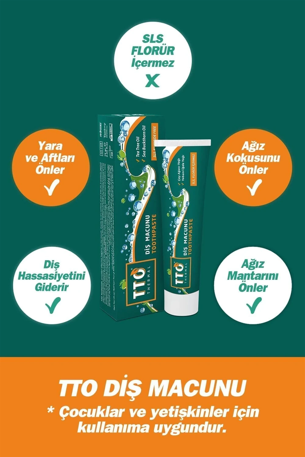 TTO Florürsüz Diş Macunu 75 ml