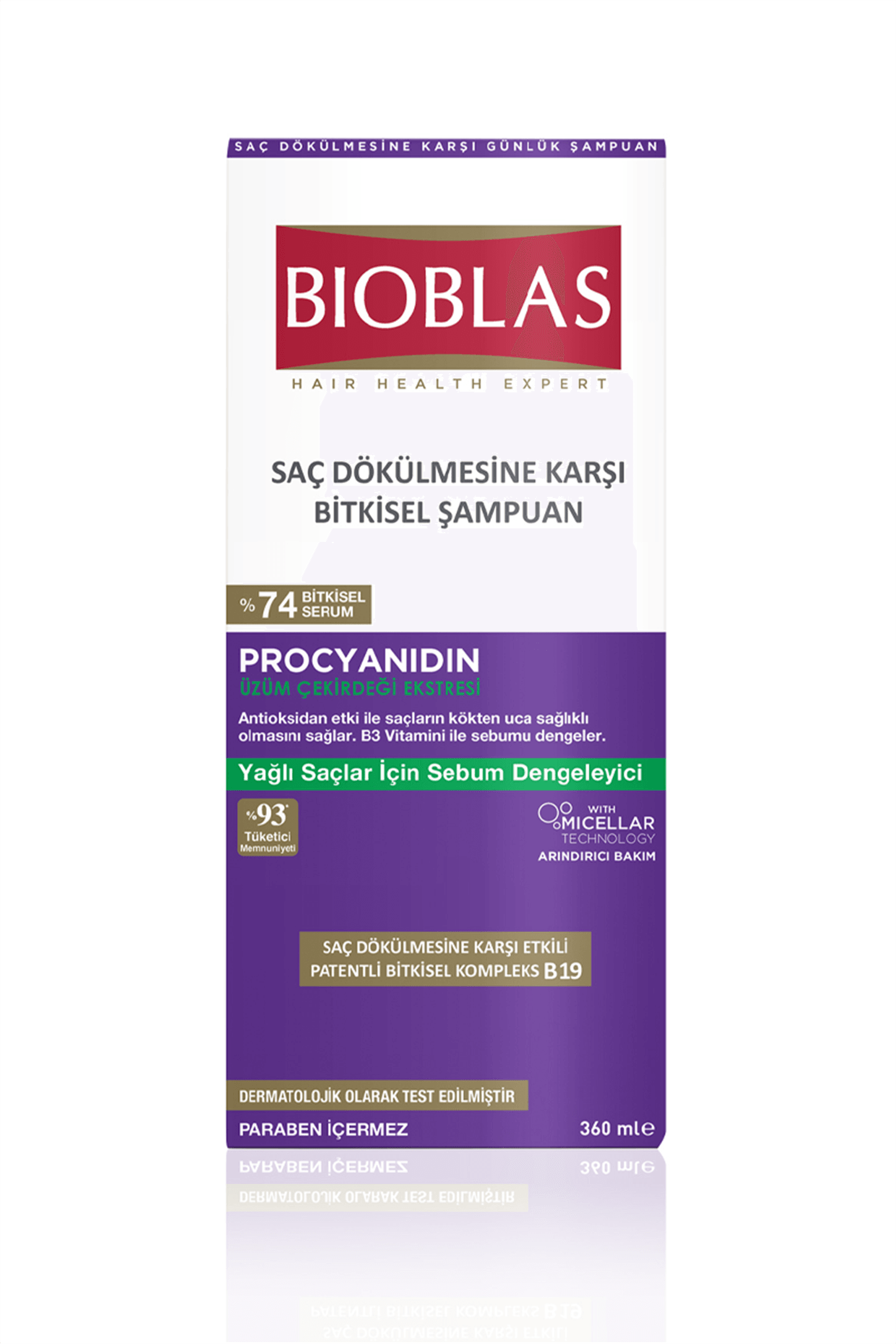 Bioblas Procyanidin Yağlı Saçlar İçin Sebum Dengeleyici Şampuan 360 ml