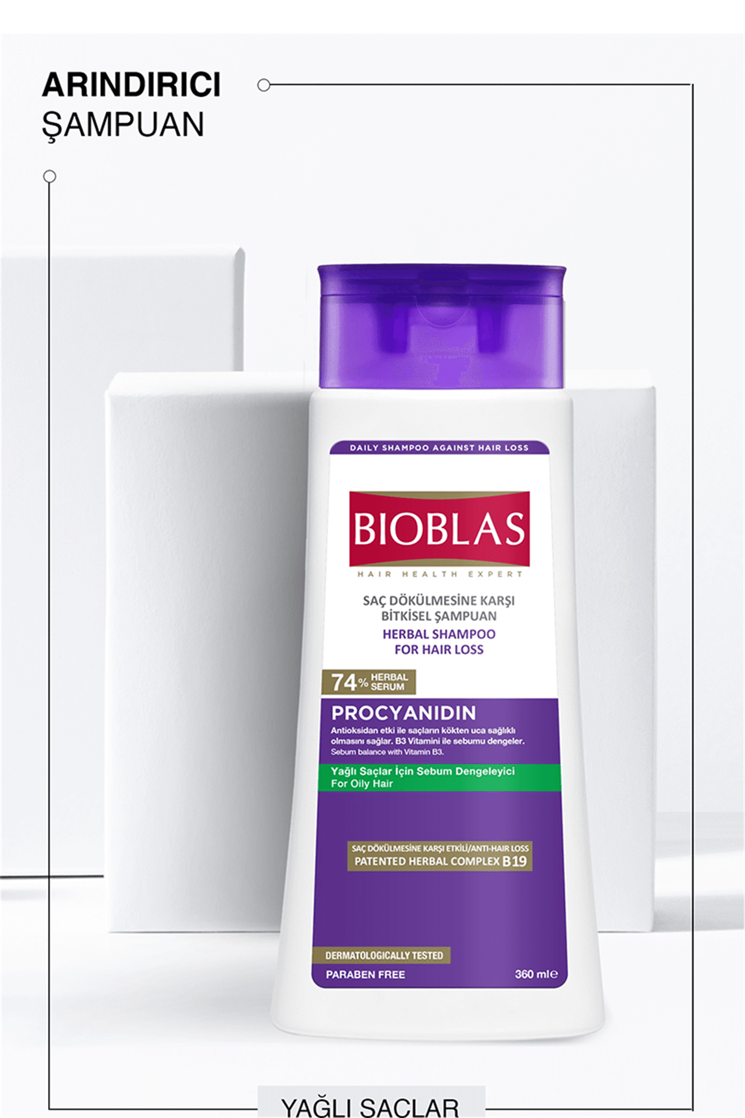 Bioblas Procyanidin Yağlı Saçlar İçin Sebum Dengeleyici Şampuan 360 ml