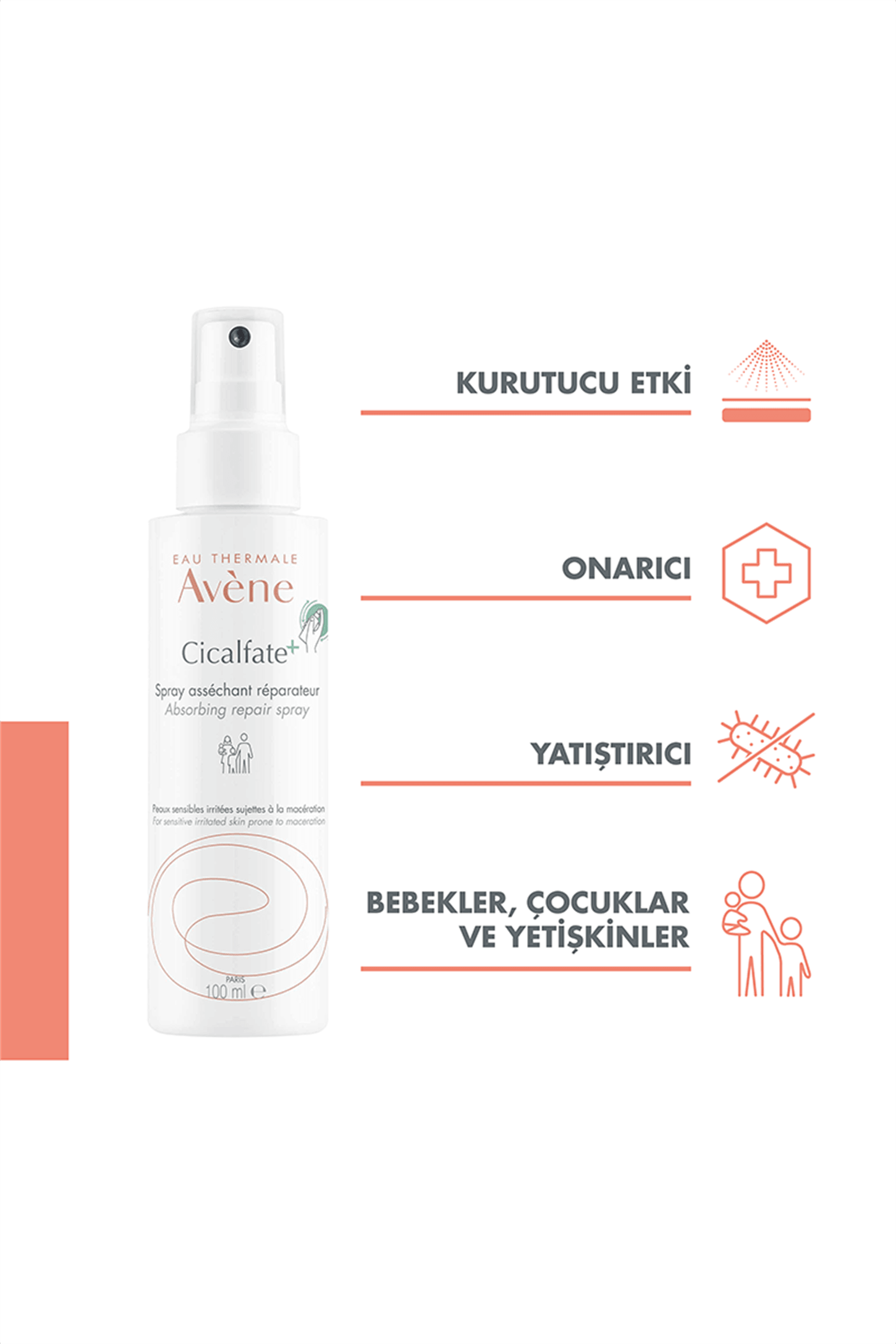 Avene Cicalfate+ Hassas Ciltler için Kurutucu Sprey 100 ml