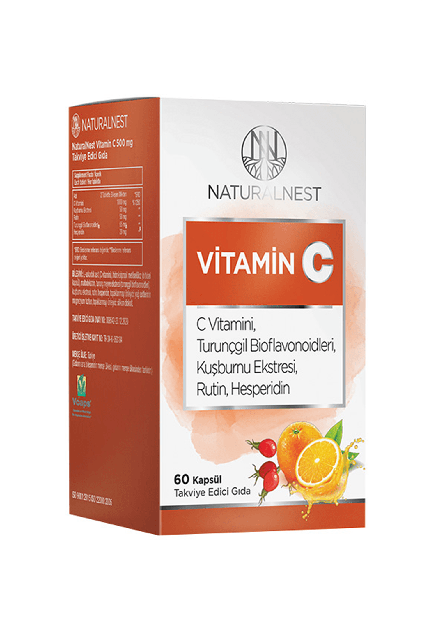 NaturalNest Vitamin C 500 mg 60 kapsül