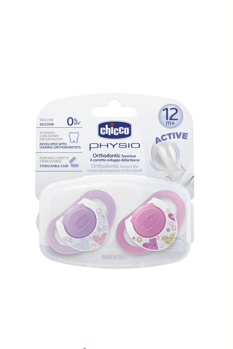 Chicco Physio Compact Emzik 12 ay+ (Pembe) 2'li