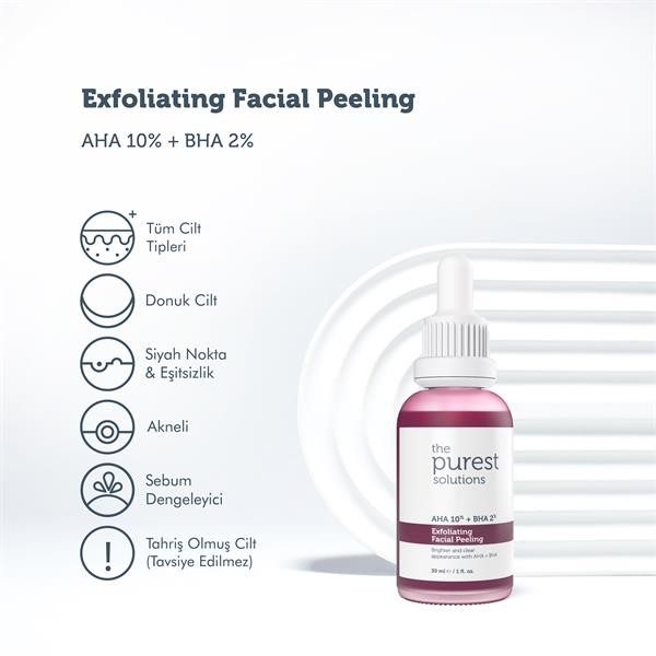 The Purest Solutions Exfoliating Facial Peeling AHA %10 + BHA %2